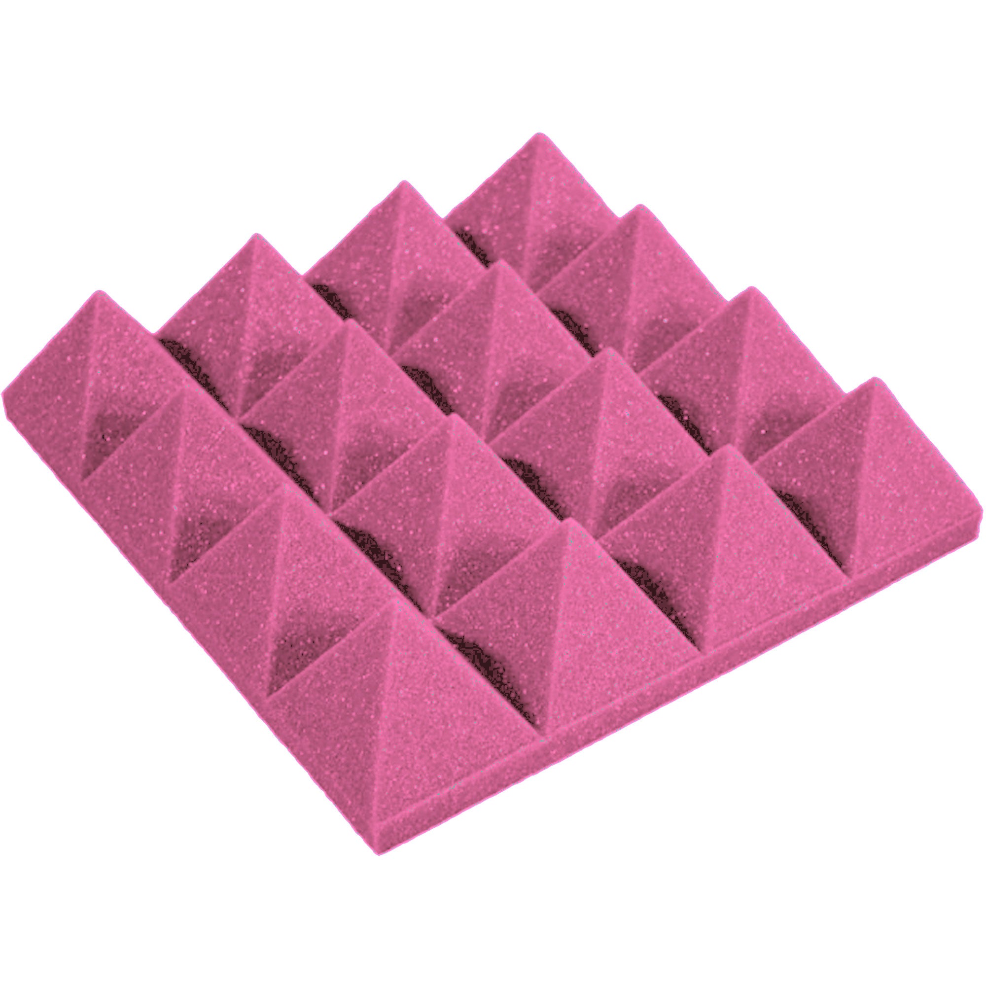 Performance Audio 12" x 12" x 3" Pyramid Acoustic Foam Tile (Plum, 48 Pack)