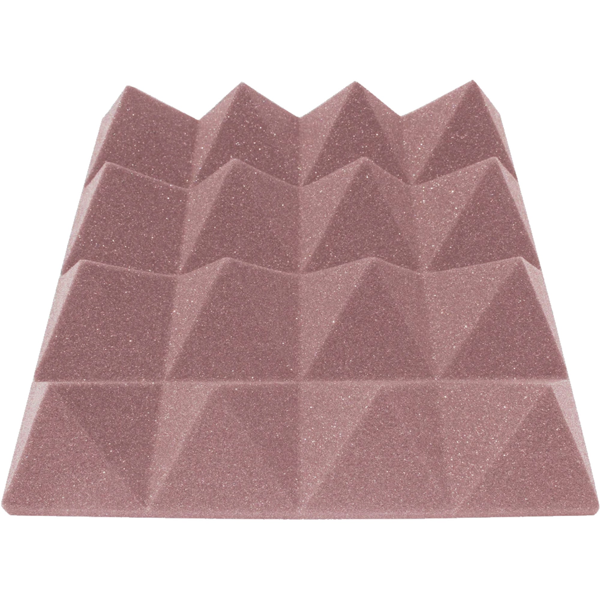 Performance Audio 12" x 12" x 3" Pyramid Acoustic Foam Tile (Rosy Beige, 96 Pack)