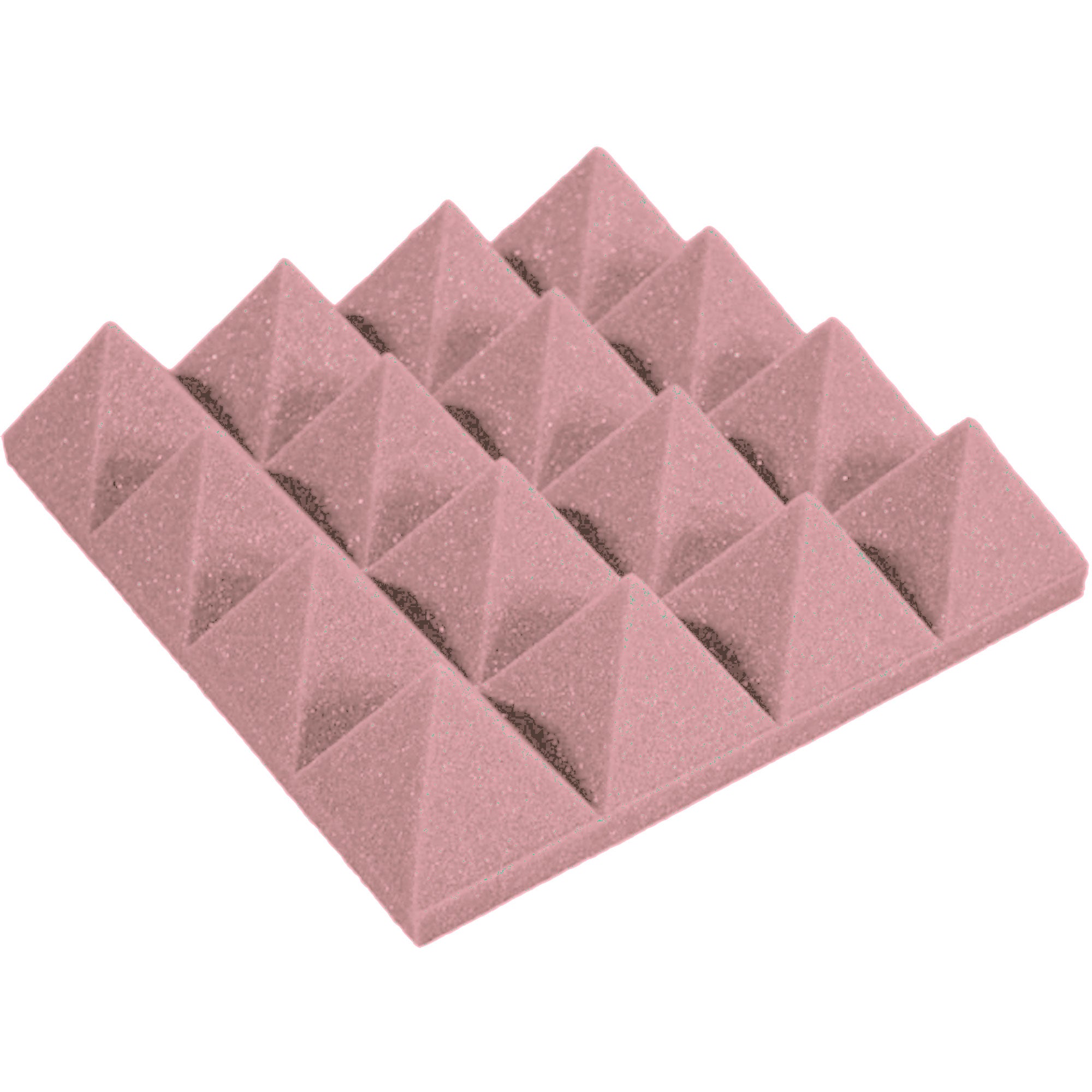 Performance Audio 12" x 12" x 3" Pyramid Acoustic Foam Tile (Rosy Beige, 96 Pack)