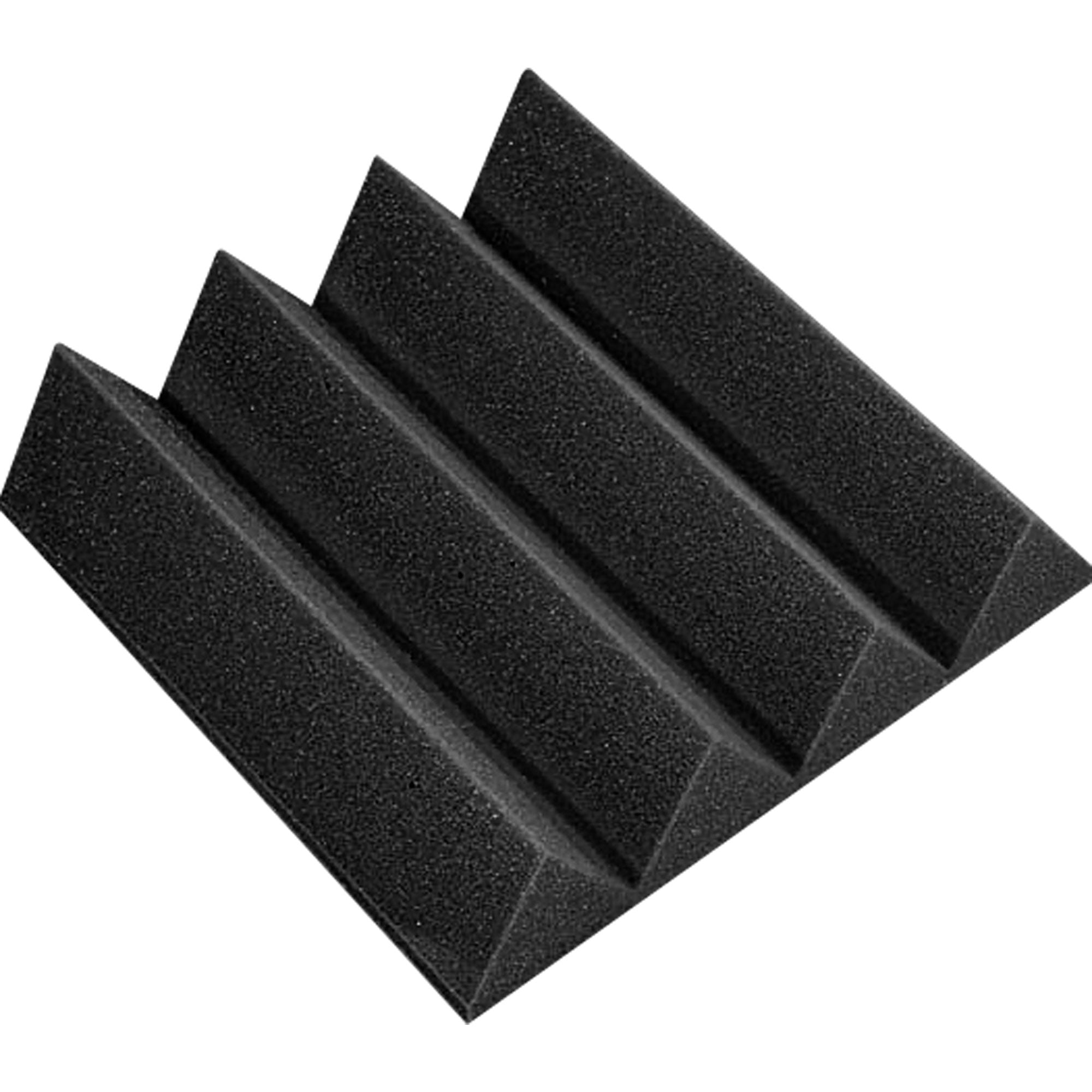 Performance Audio 12" x 12" x 3" Wedge Acoustic Foam Tile (Charcoal, 48 Pack)