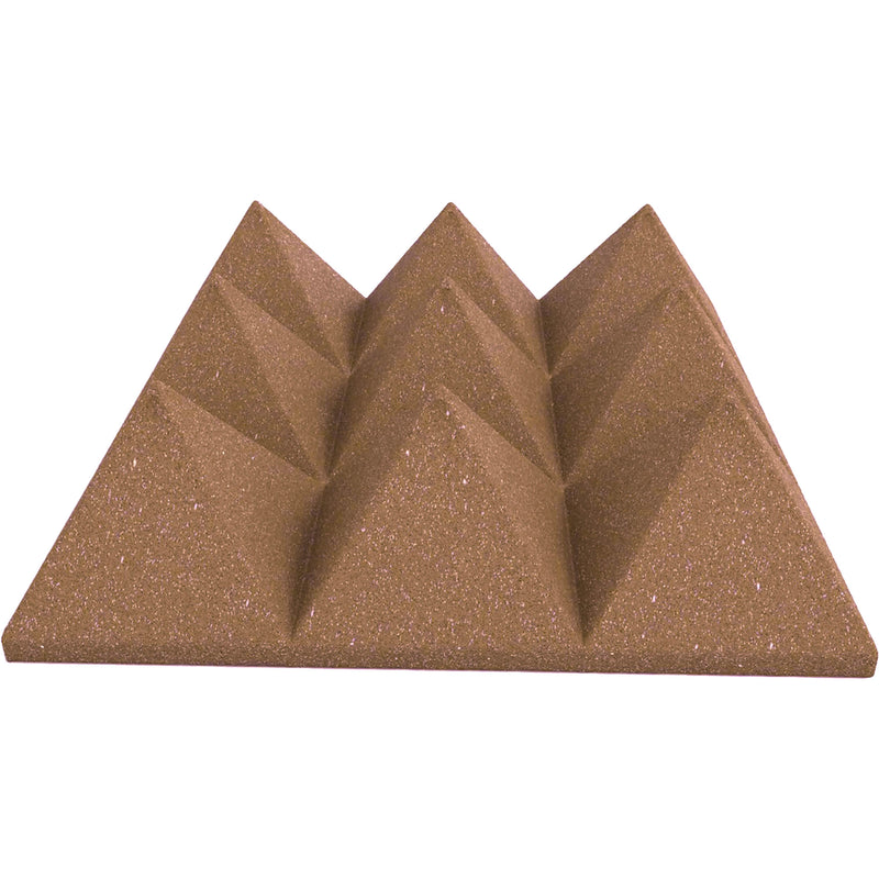 Performance Audio 12" x 12" x 4" Pyramid Acoustic Foam Tile (Brown, 96 Pack)