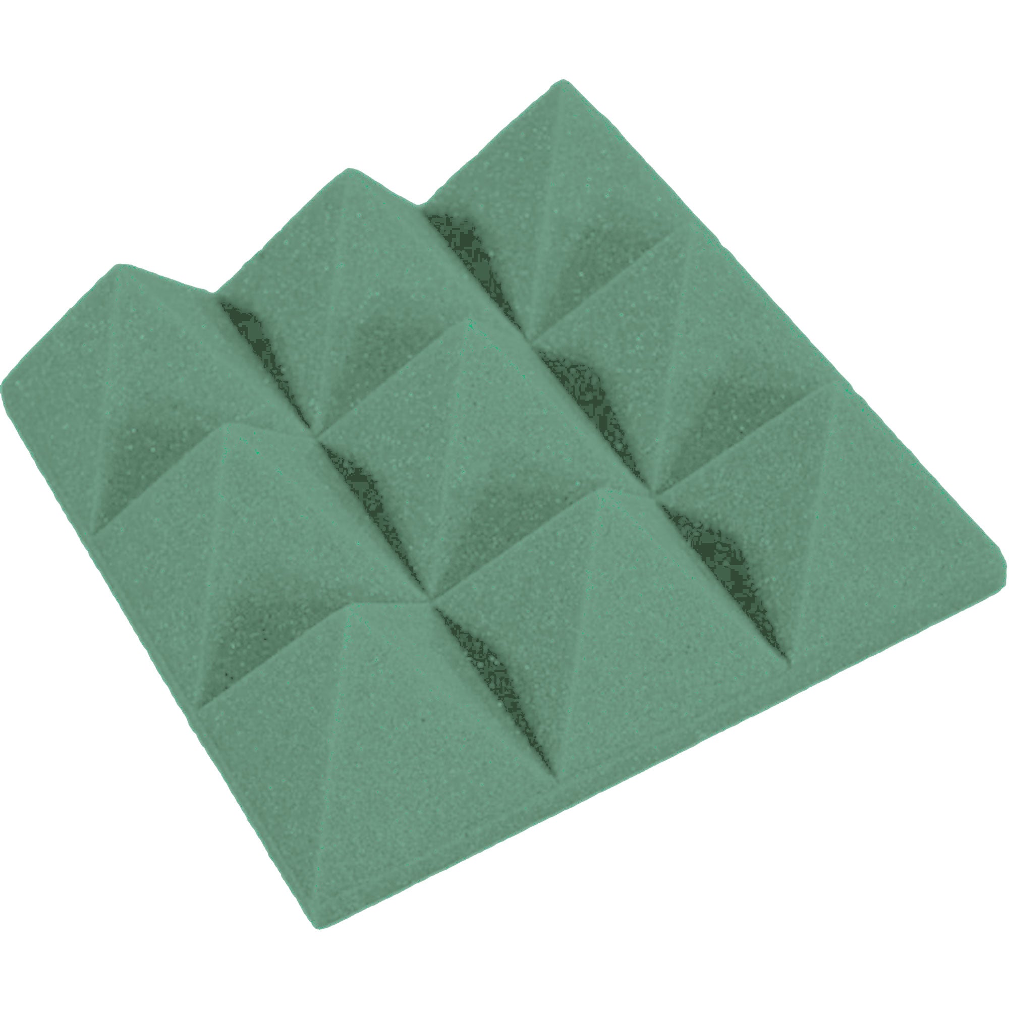 Performance Audio 12" x 12" x 4" Pyramid Acoustic Foam Tile (Forest Green, 48 Pack)