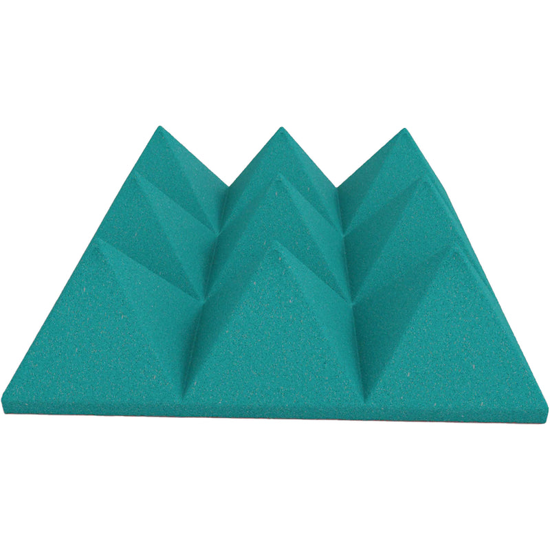 Performance Audio 12" x 12" x 4" Pyramid Acoustic Foam Tile (Teal, 48 Pack)