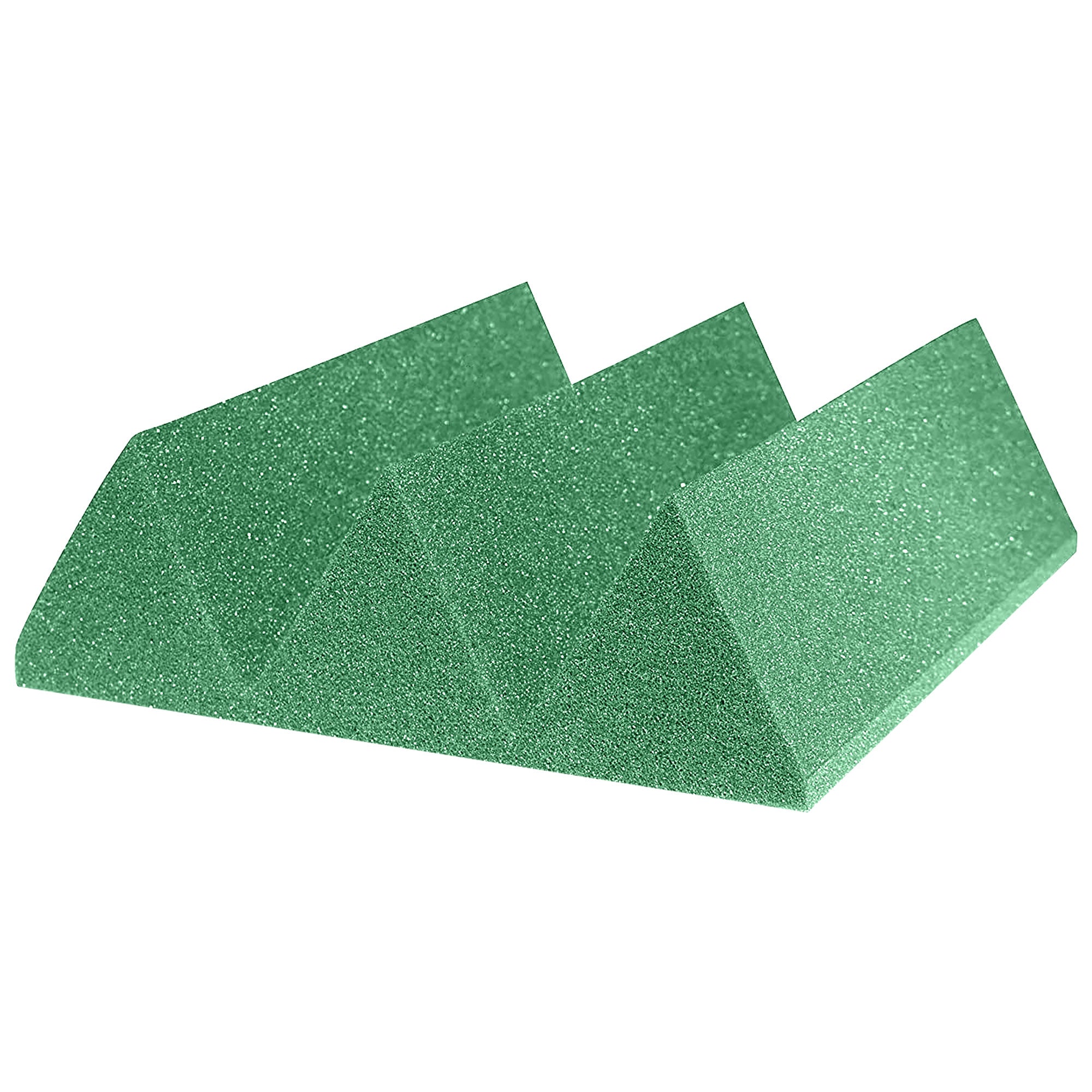 Performance Audio 12" x 12" x 4" Wedge Acoustic Foam Tile (Forest Green, 48 Pack)