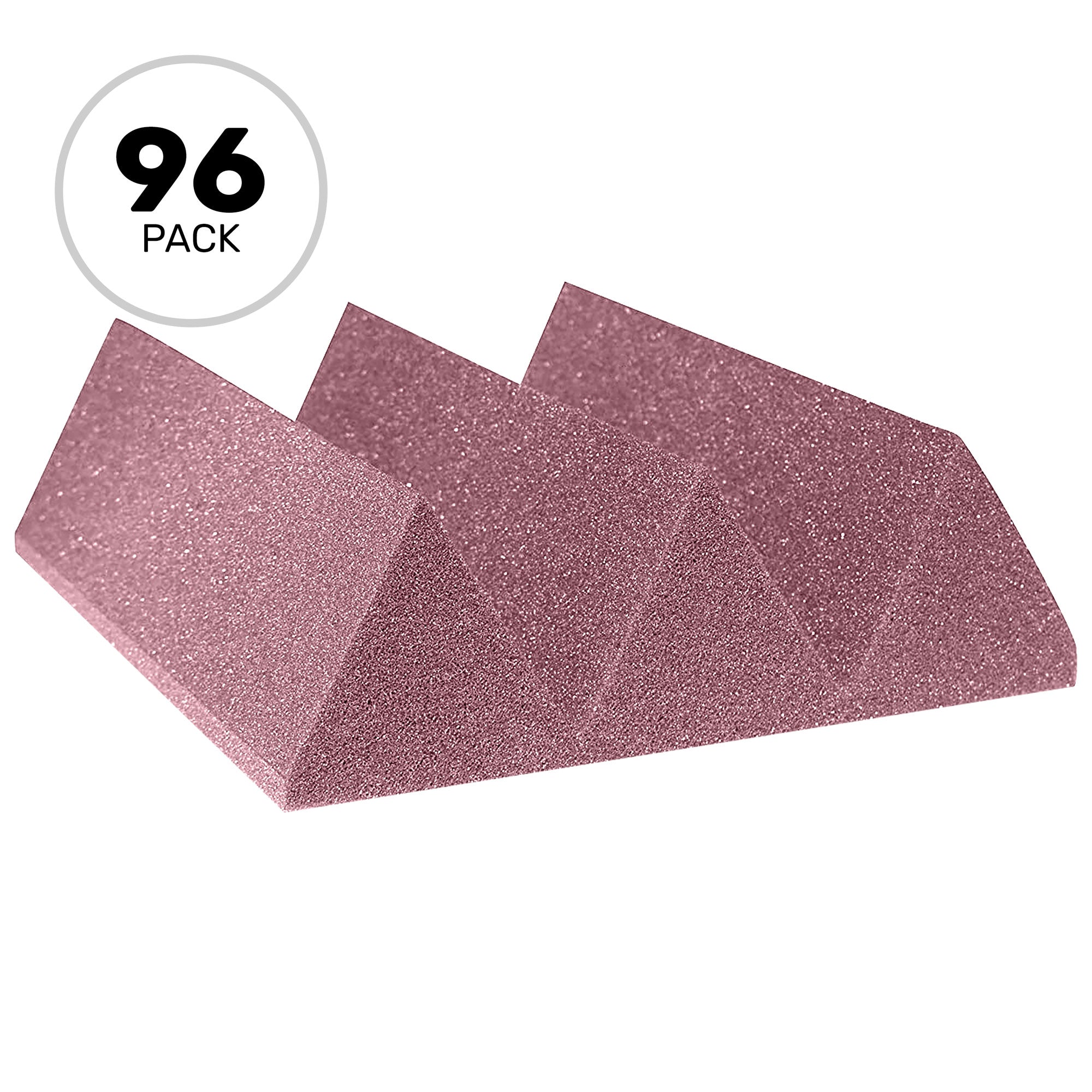 Performance Audio 12" x 12" x 4" Wedge Acoustic Foam Tile (Plum, 96 Pack)