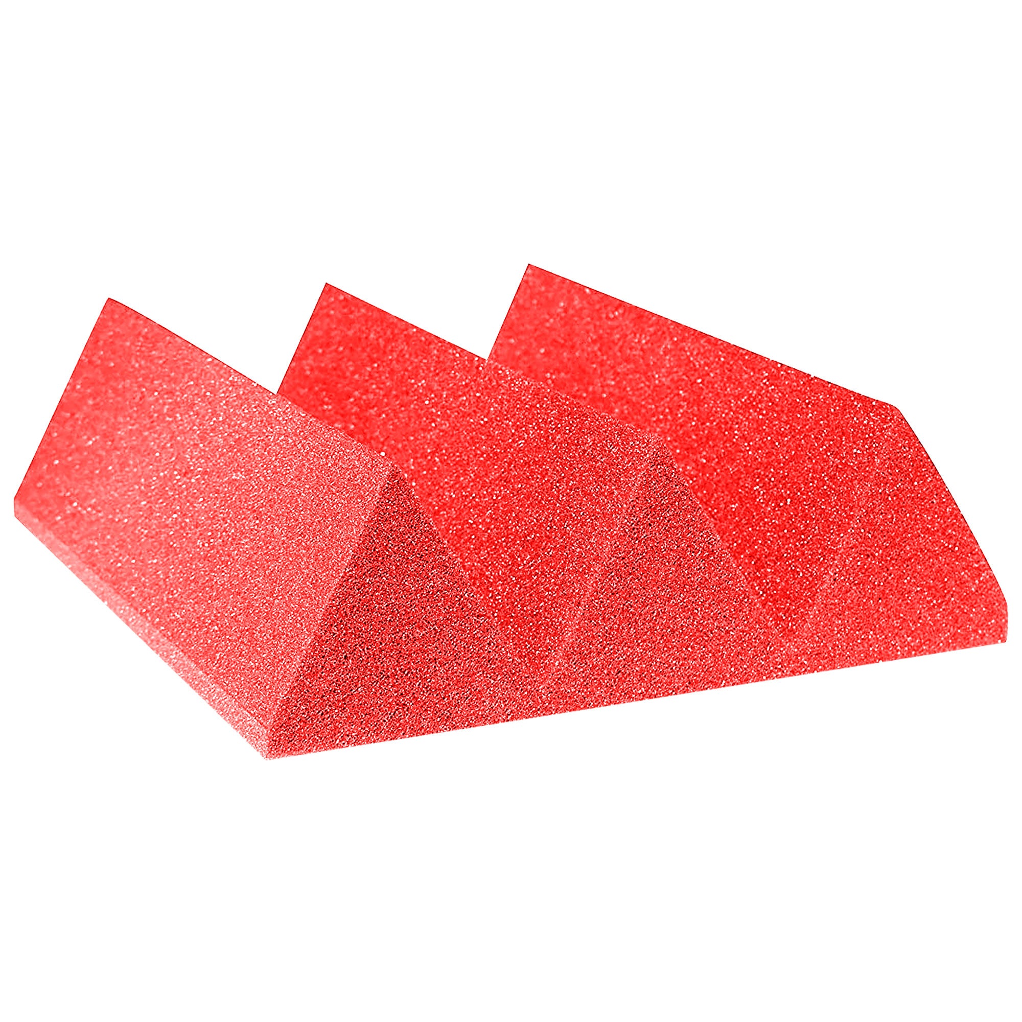 Performance Audio 12" x 12" x 4" Wedge Acoustic Foam Tile (Red, 48 Pack)
