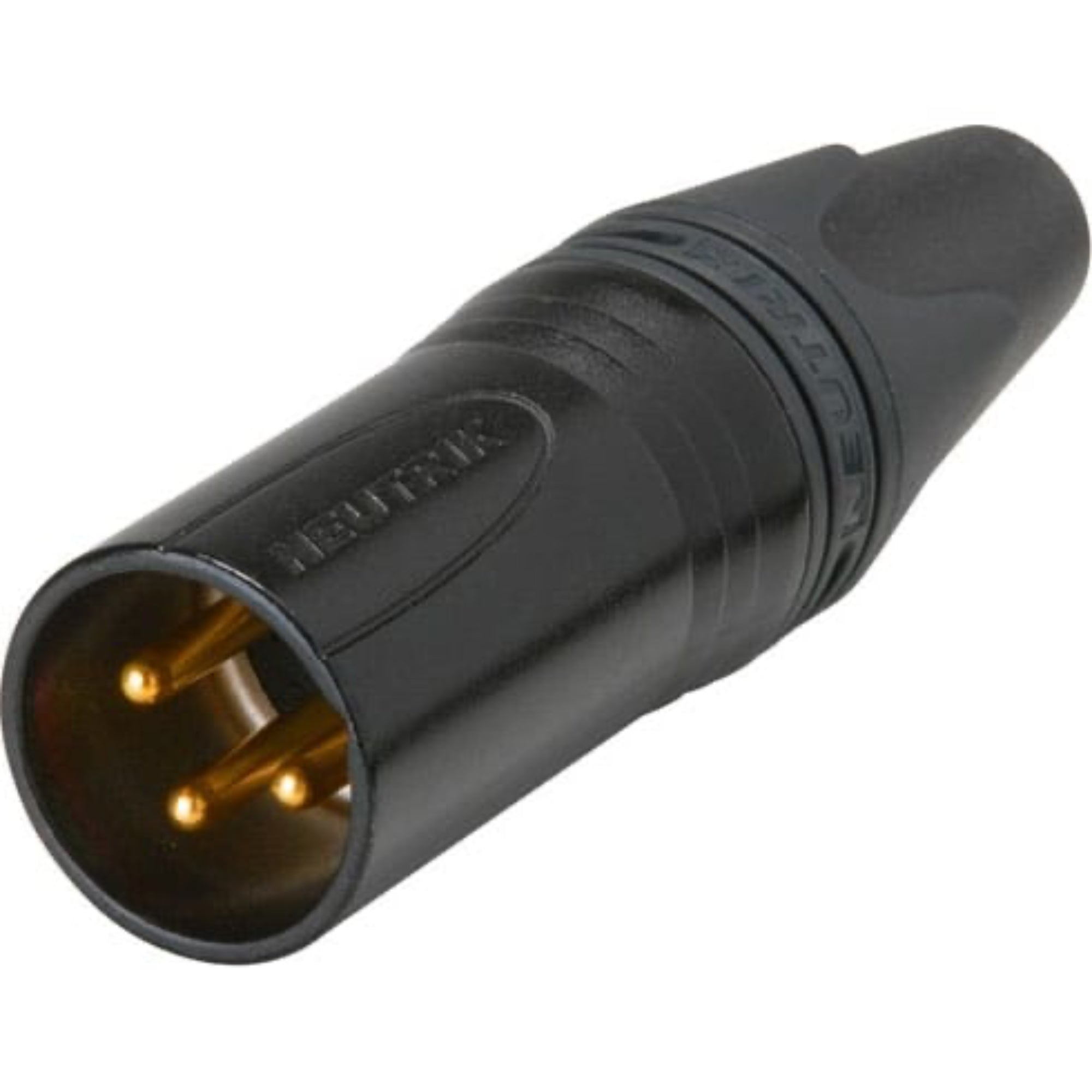 Neutrik NC3MXX-B Male 3-Pin XLR Cable Connector (Black/Gold)