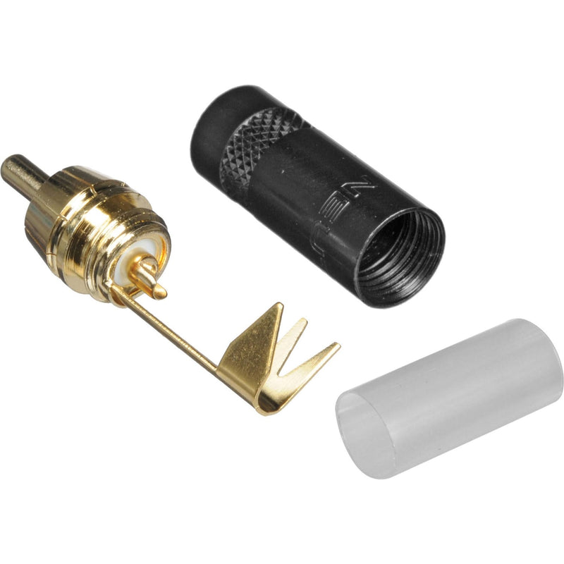 Neutrik Rean NYS352BG Male RCA Phono Plug (Black/Gold)