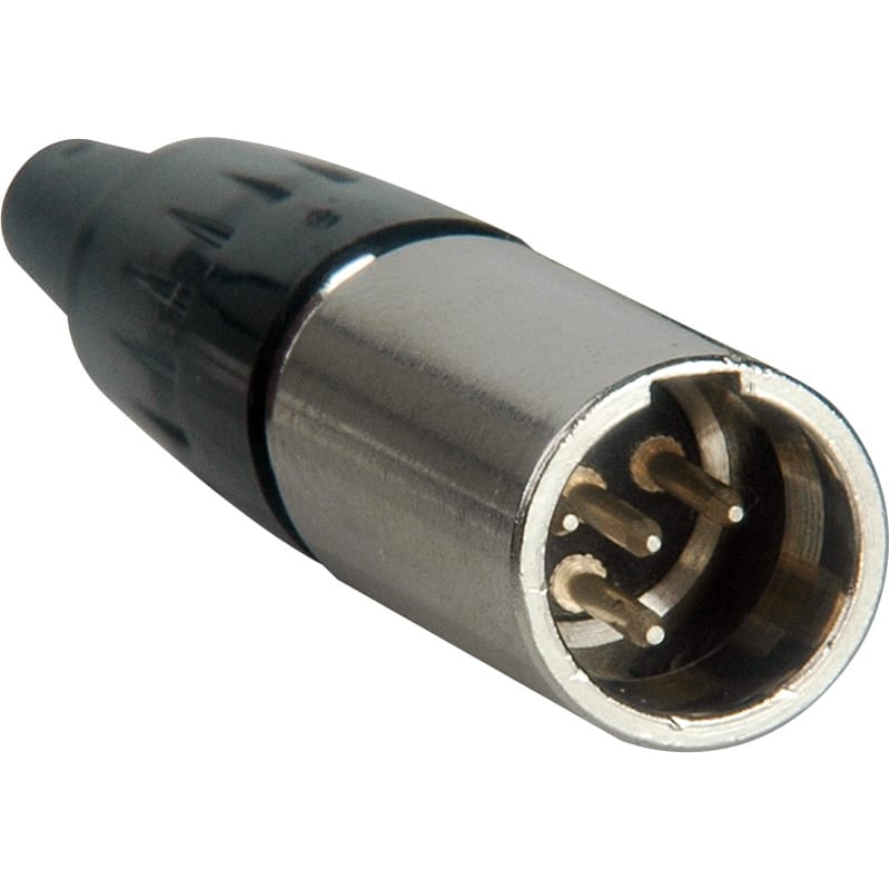 Switchcraft TA4MX Male 4-Pin Tini-QG Mini-XLR Cable Connector (Nickel)