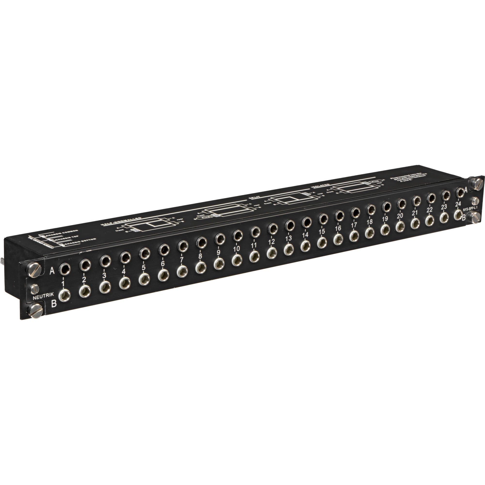 Neutrik Rean NYS-SPP-L1 Modular 48 Point 1/4" TRS Balanced Patch Bay