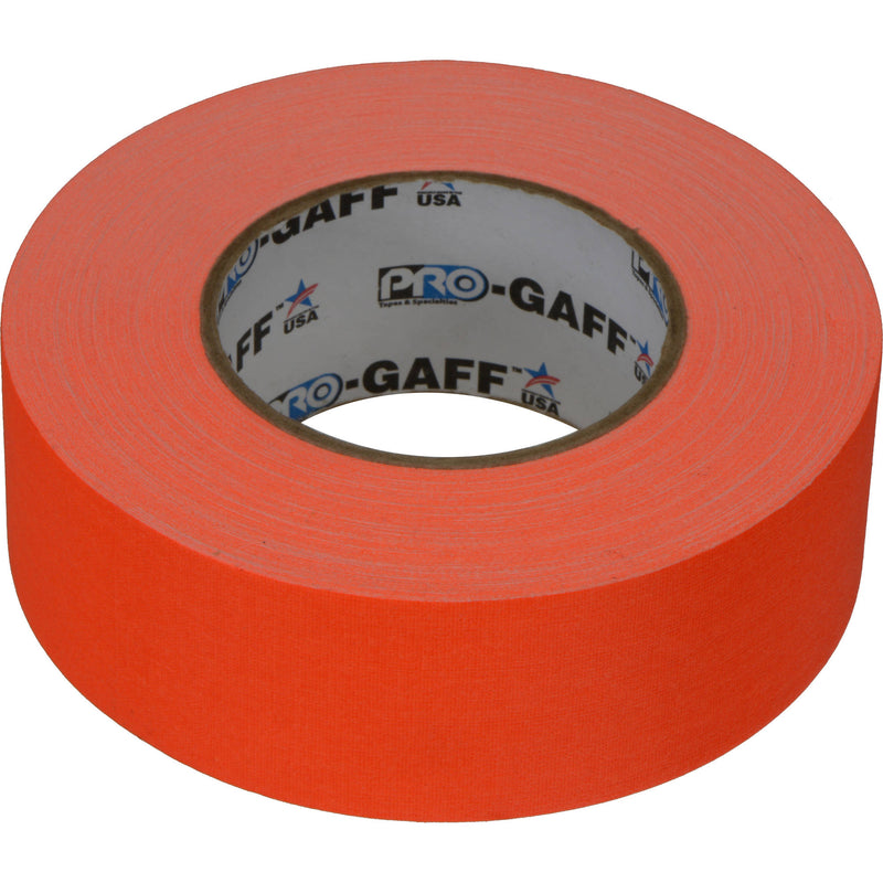 ProTapes Pro Gaff Premium Matte Cloth Gaffers Tape 2" x 50yds (Fluorescent Orange, Case of 24)