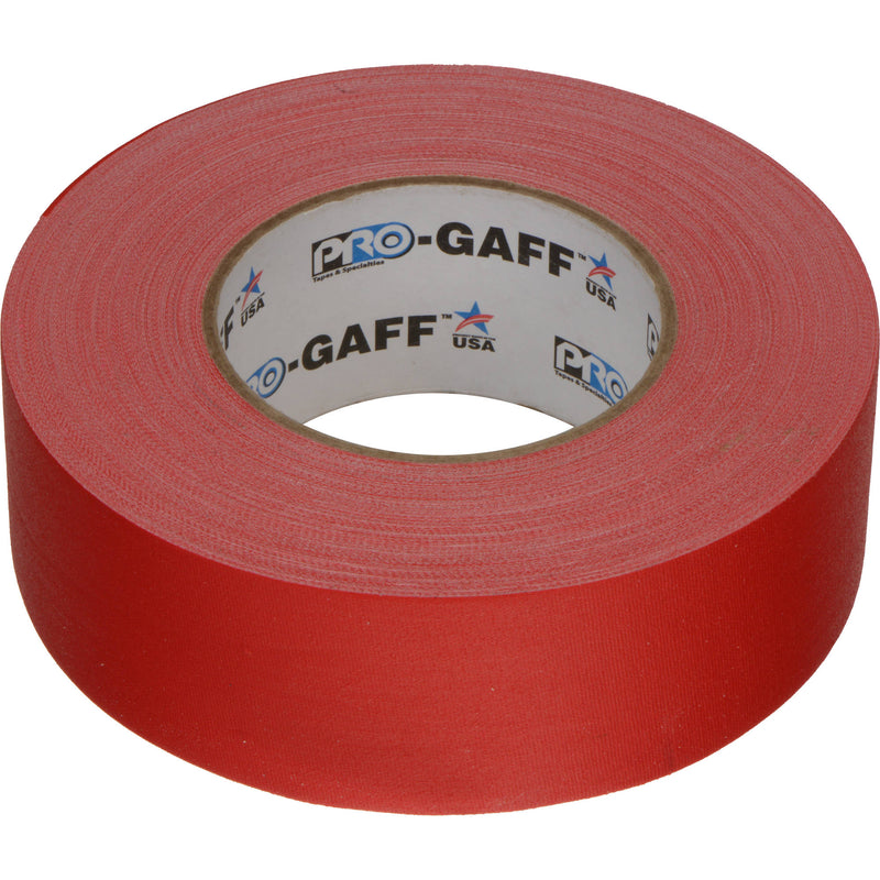 ProTapes Pro Gaff Premium Matte Cloth Gaffers Tape 2" x 55yds (Red, Case of 24)