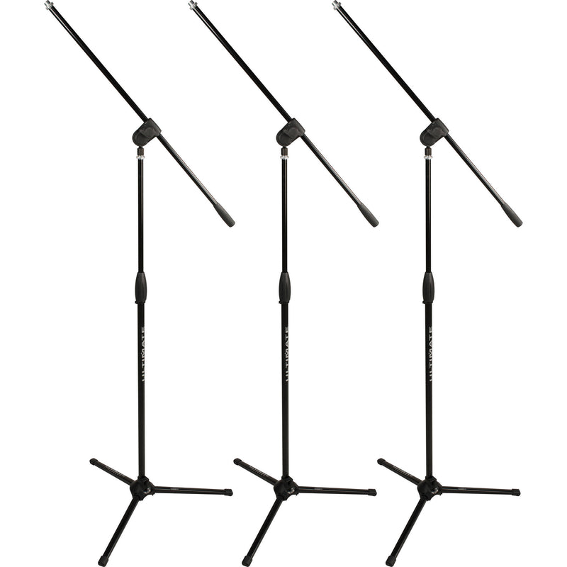 Ultimate Support MC-40B Pro Classic Series Tripod Microphone Stand with Fixed-Length Boom (3-Pack)