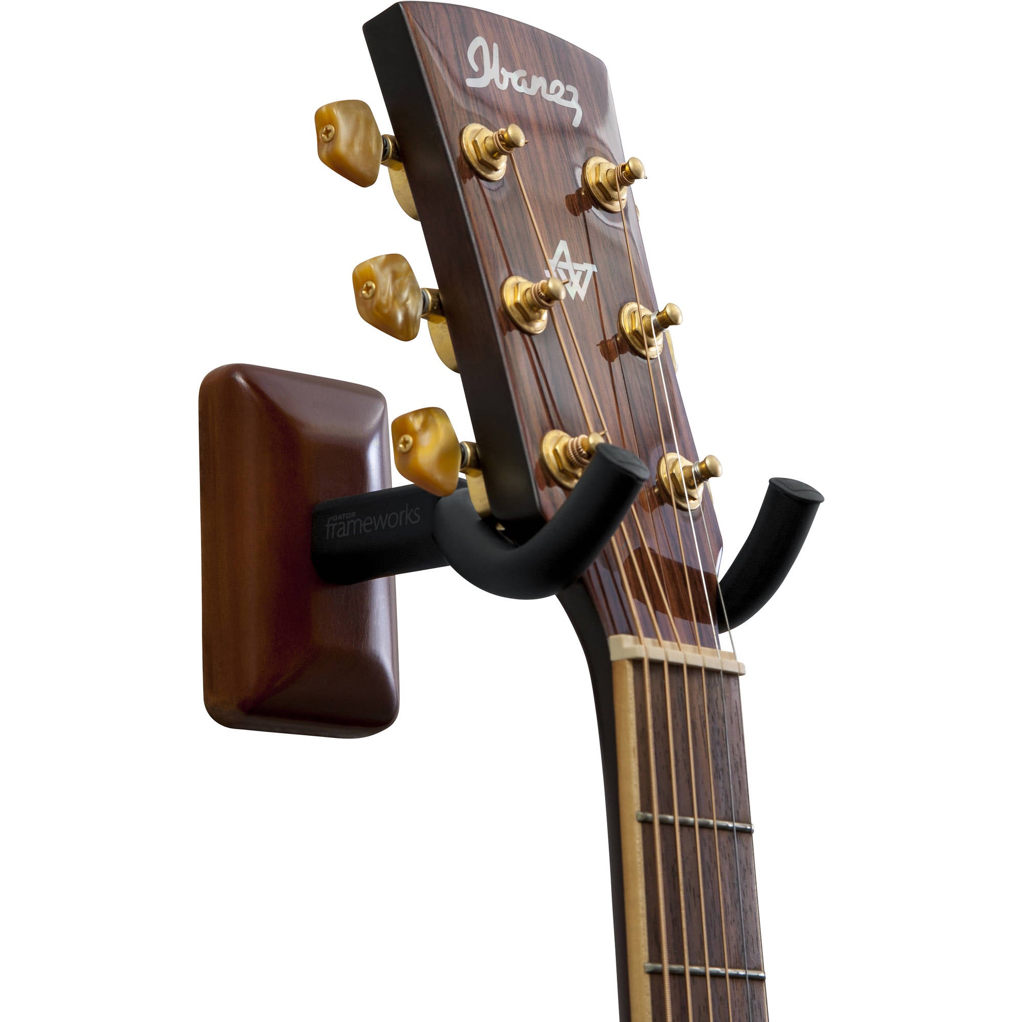 Gator Frameworks GFW-GTR-HNGRMHG Wall Mount Guitar Hanger (Mahogany)
