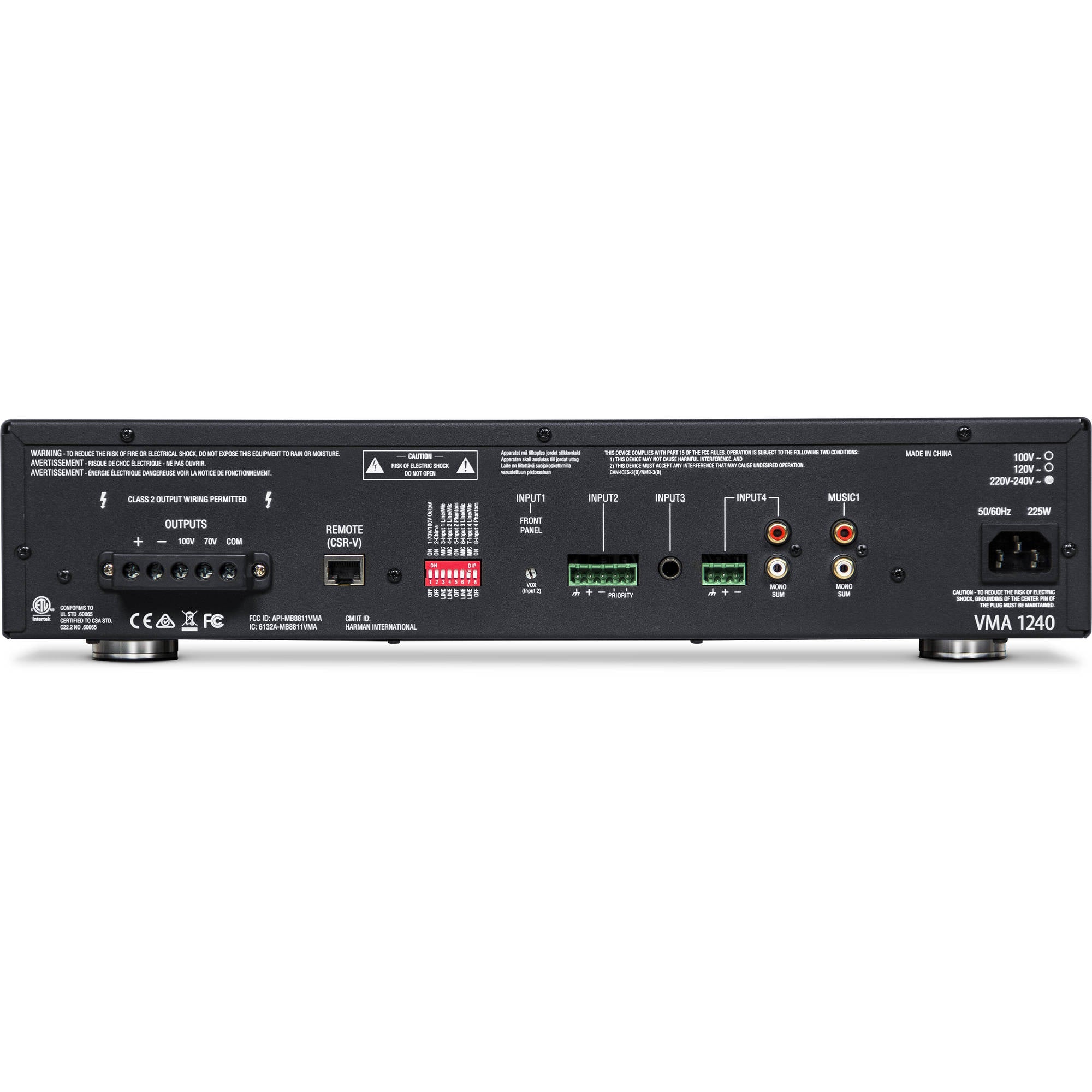 JBL VMA1240 Commercial Series 240W Bluetooth-Enabled Mixer/Amplifier (5-In/1-Out)