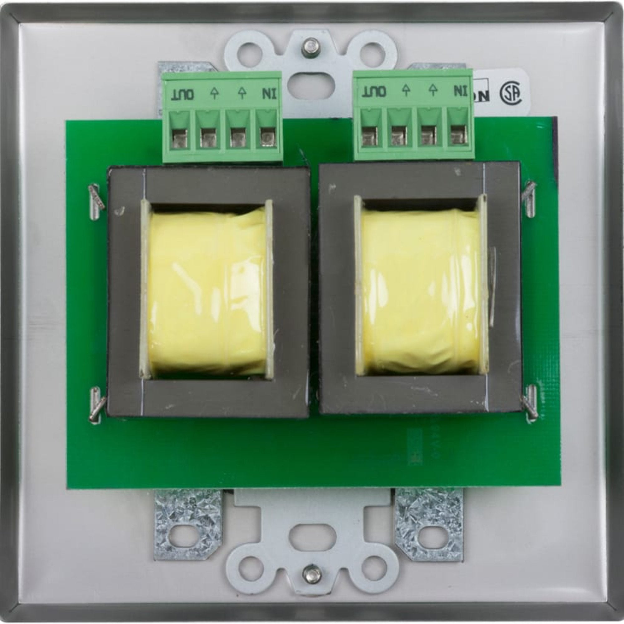 Lowell 150LVCS-DSB Stereo Volume Control with Wall Plate (Decora Stainless & Black)