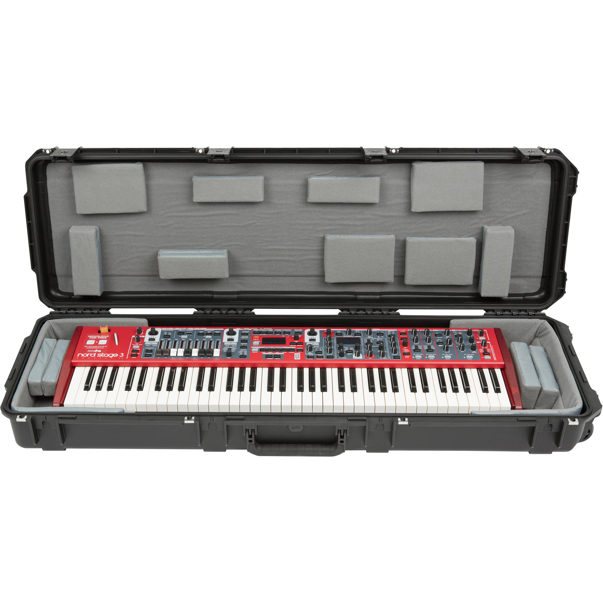 SKB 3i-5014-TKBD iSeries Waterproof 76-Note Keyboard Case with Wheels