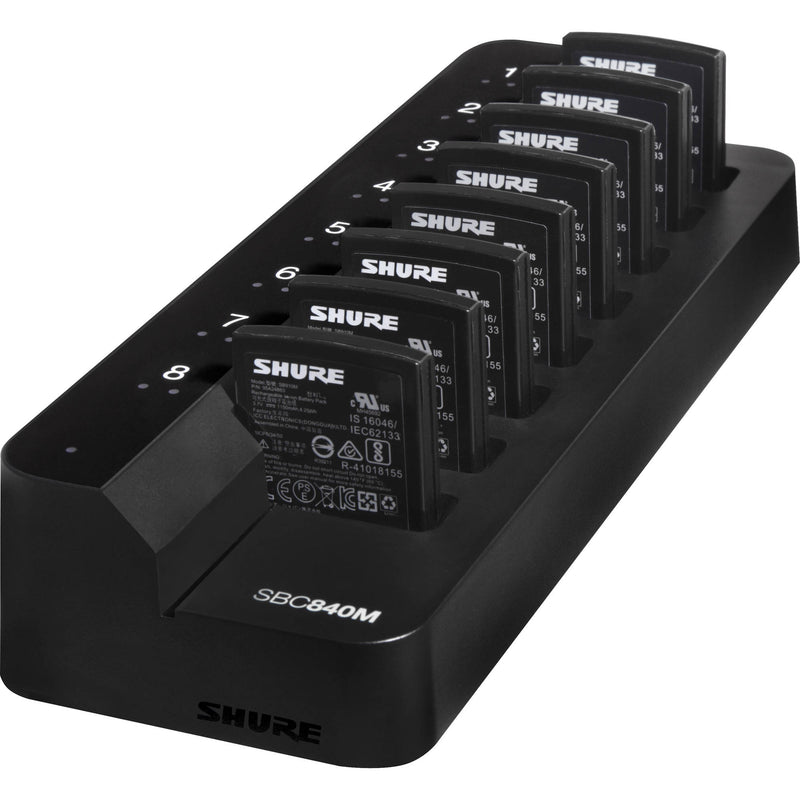 Shure SBC840M-US Networked Eight-Bay Battery-Only Tray Charger