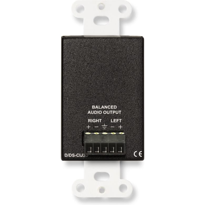 RDL D-CIJ3D Consumer Input Jacks Stereo on Decora Plate (White)