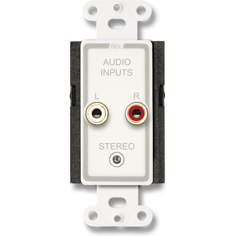 RDL D-CIJ3D Consumer Input Jacks Stereo on Decora Plate (White)