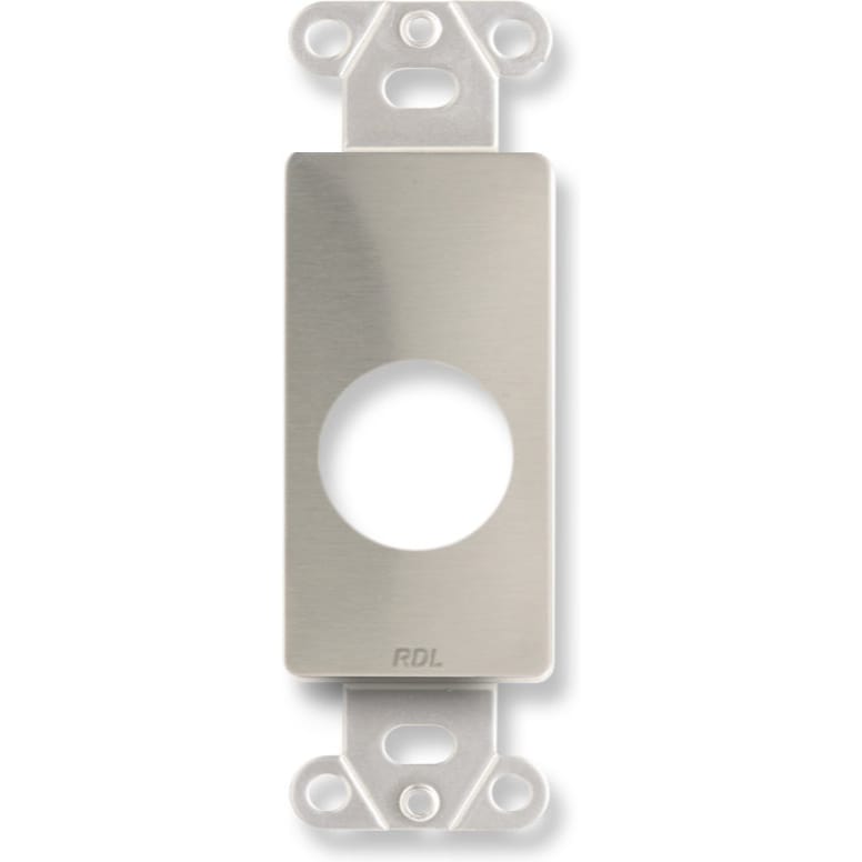 RDL DS-D1 Decora Plate Punched for Single Neutrik D-Shape Connector (Stainless Steel)
