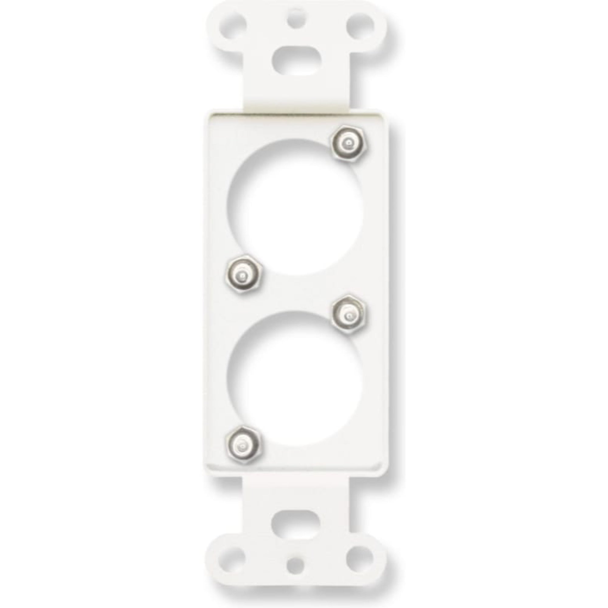RDL D-D2 Decora Plate Punched for Dual Neutrik D-Shape Connectors (White)