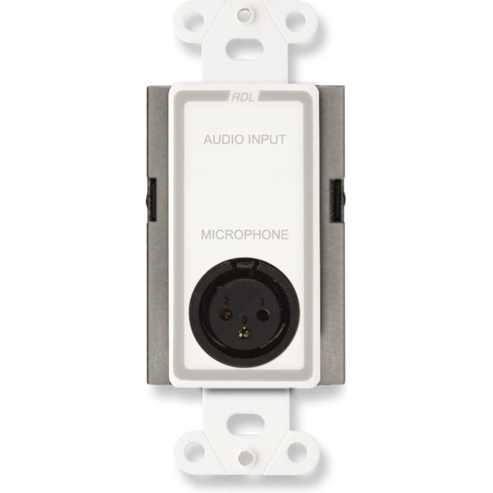 RDL D-J1 Microphone Input Assembly on Decora Plate (White)