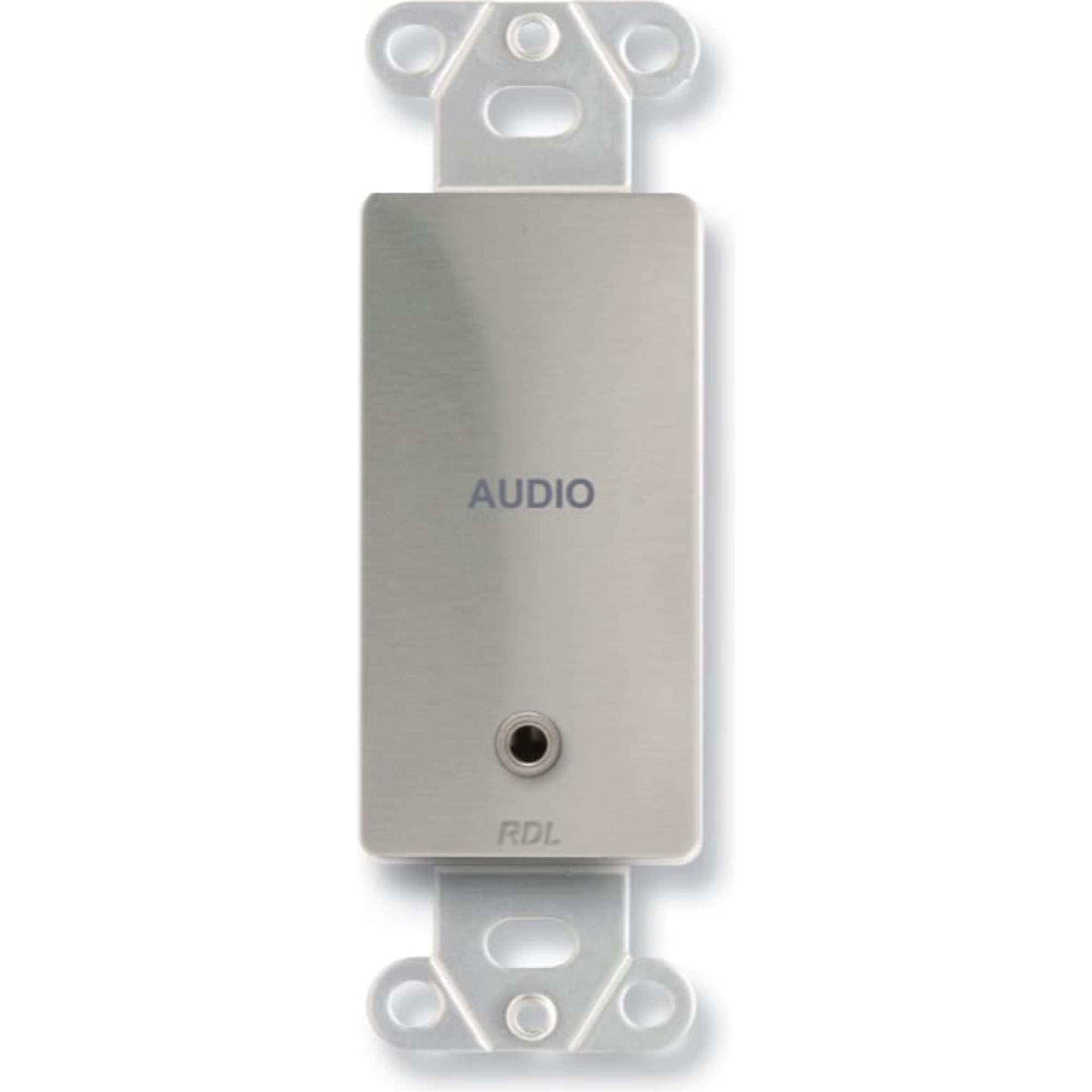 RDL DS-MJPT Mini-Jack Pass-Through Plate on Decora Plate (Stainless Steel)