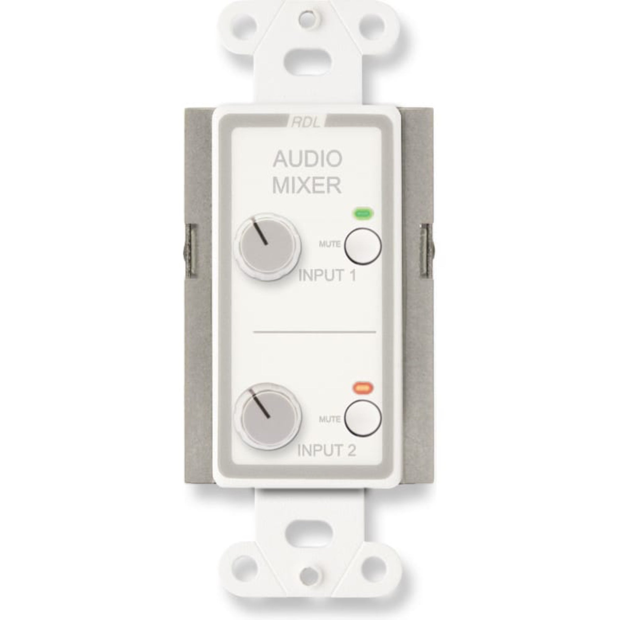 RDL D-RC2M Remote Audio Mixing Control with Muting on Decora Plate (White)