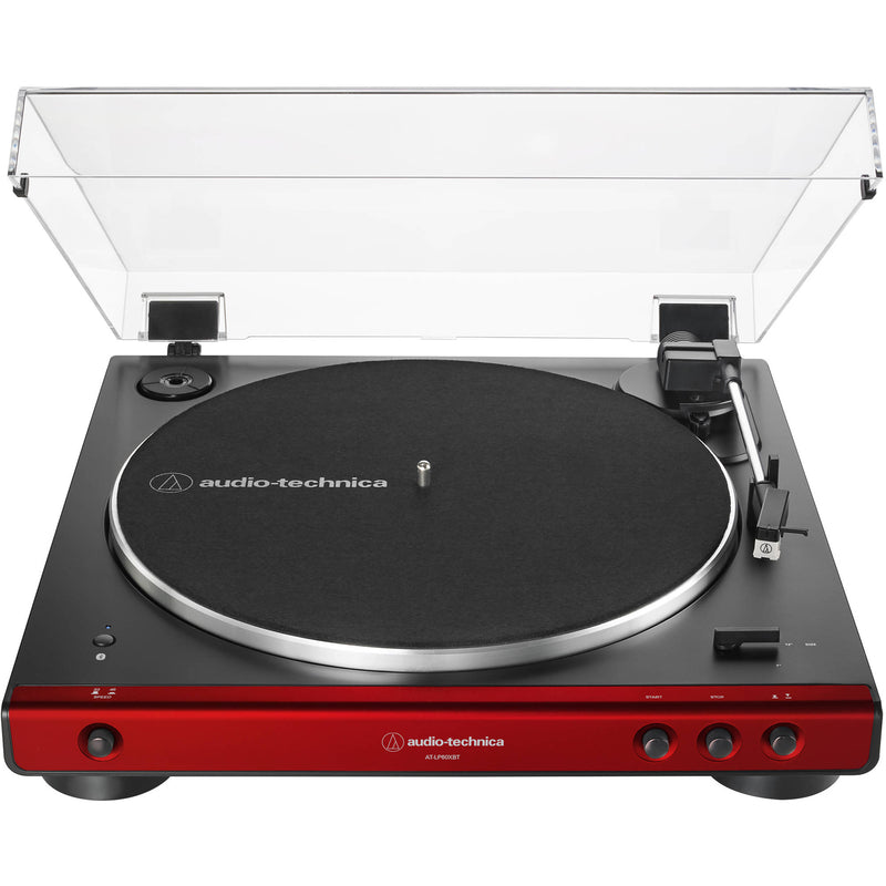 Audio-Technica AT-LP60XBT Fully Automatic Wireless Belt-Drive Turntable (Red & Black)