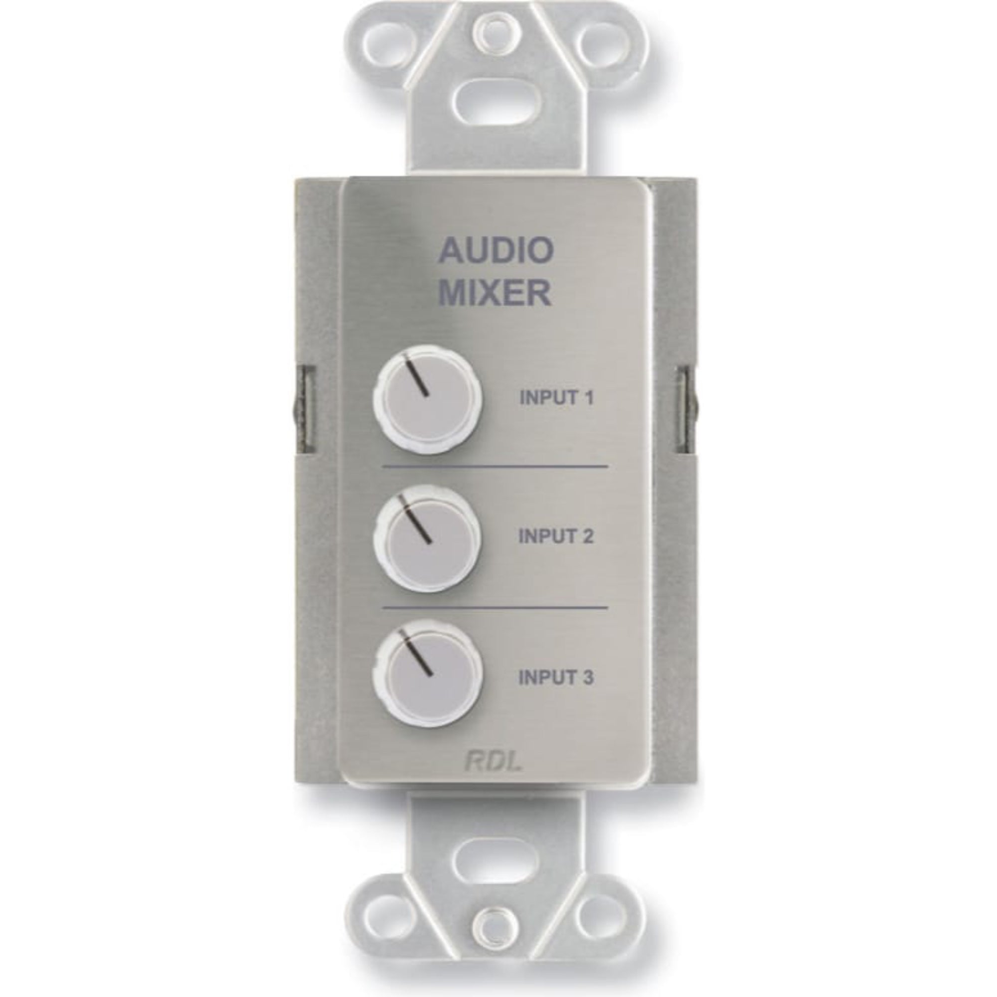 RDL DS-RC3 Remote Audio Mixing Control on Decora Plate (Stainless Steel)