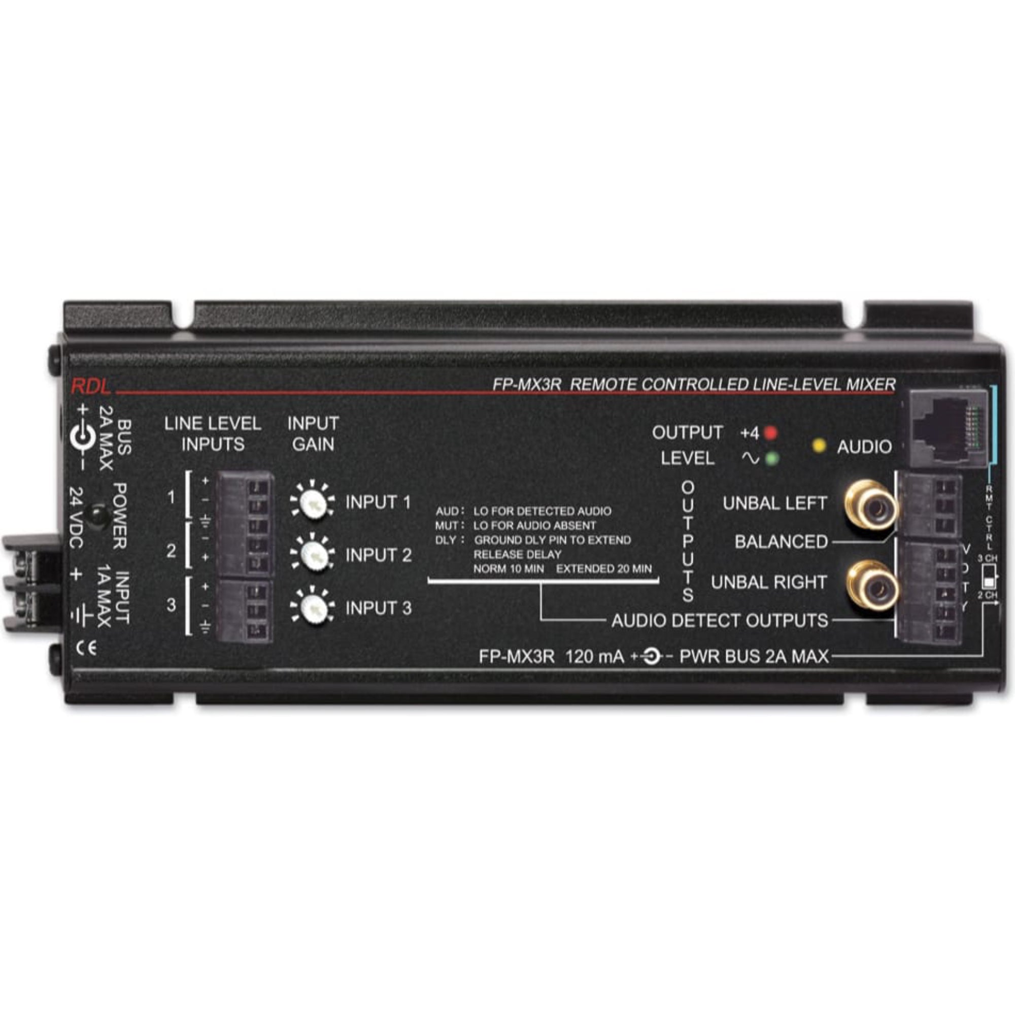 RDL FP-MX3R Remote Controlled Line-Level Mixer