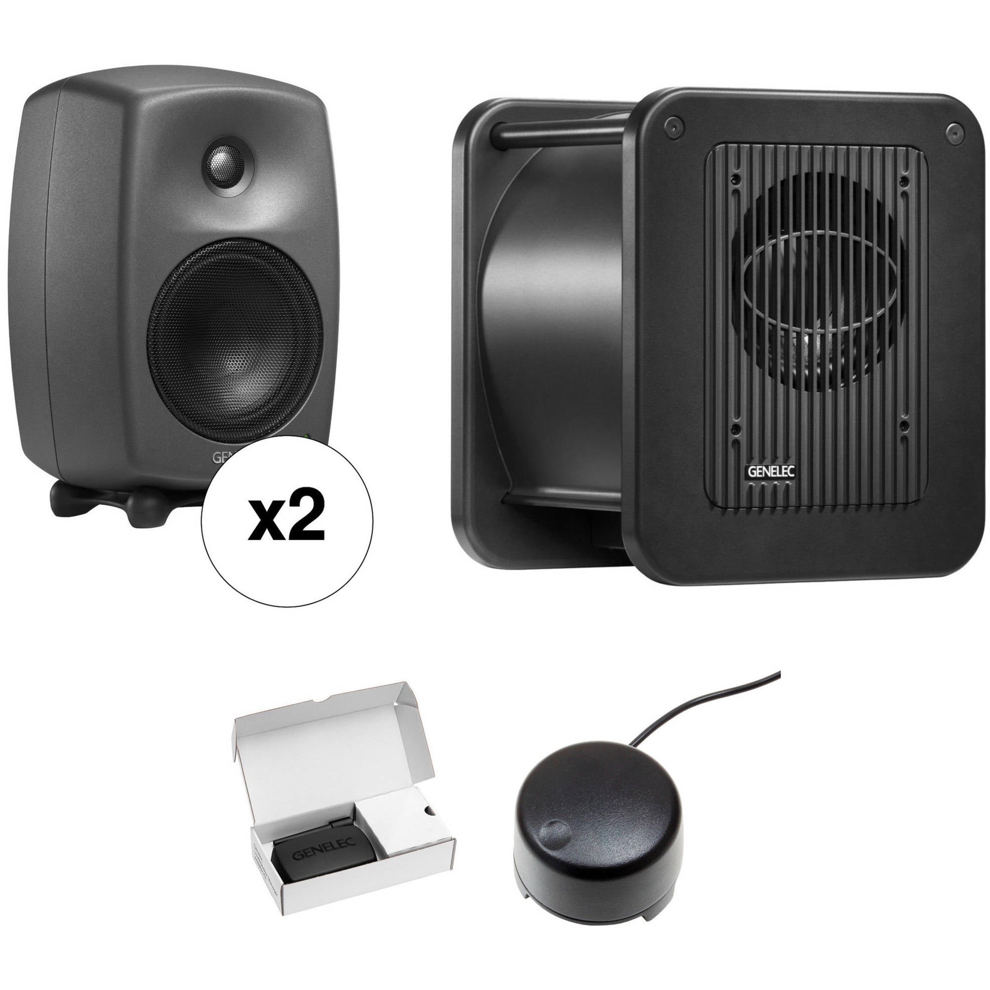 Genelec 8330.LSE Triple SAM Kit Active 2.1 Monitoring System with 8" Subwoofer (Dark Grey)