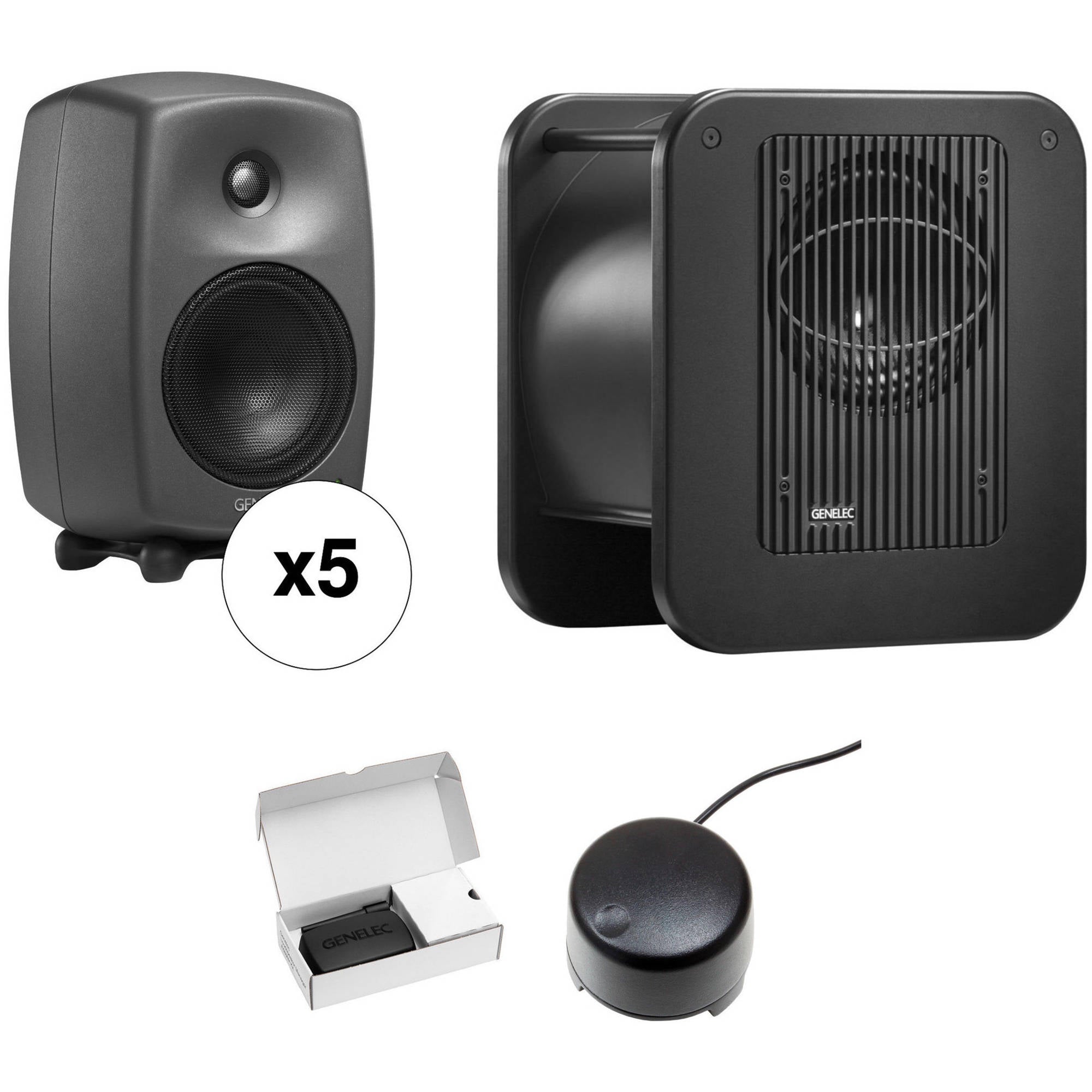Genelec 8330.LSE Surround SAM Kit Active 5.1 Monitoring System with 10" Subwoofer (Dark Grey)