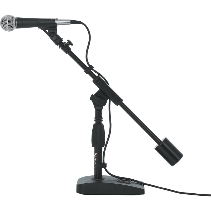 Gator Frameworks GFW-MIC-0822 Telescoping Boom Mic Stand for Podcasting or Bass Drum