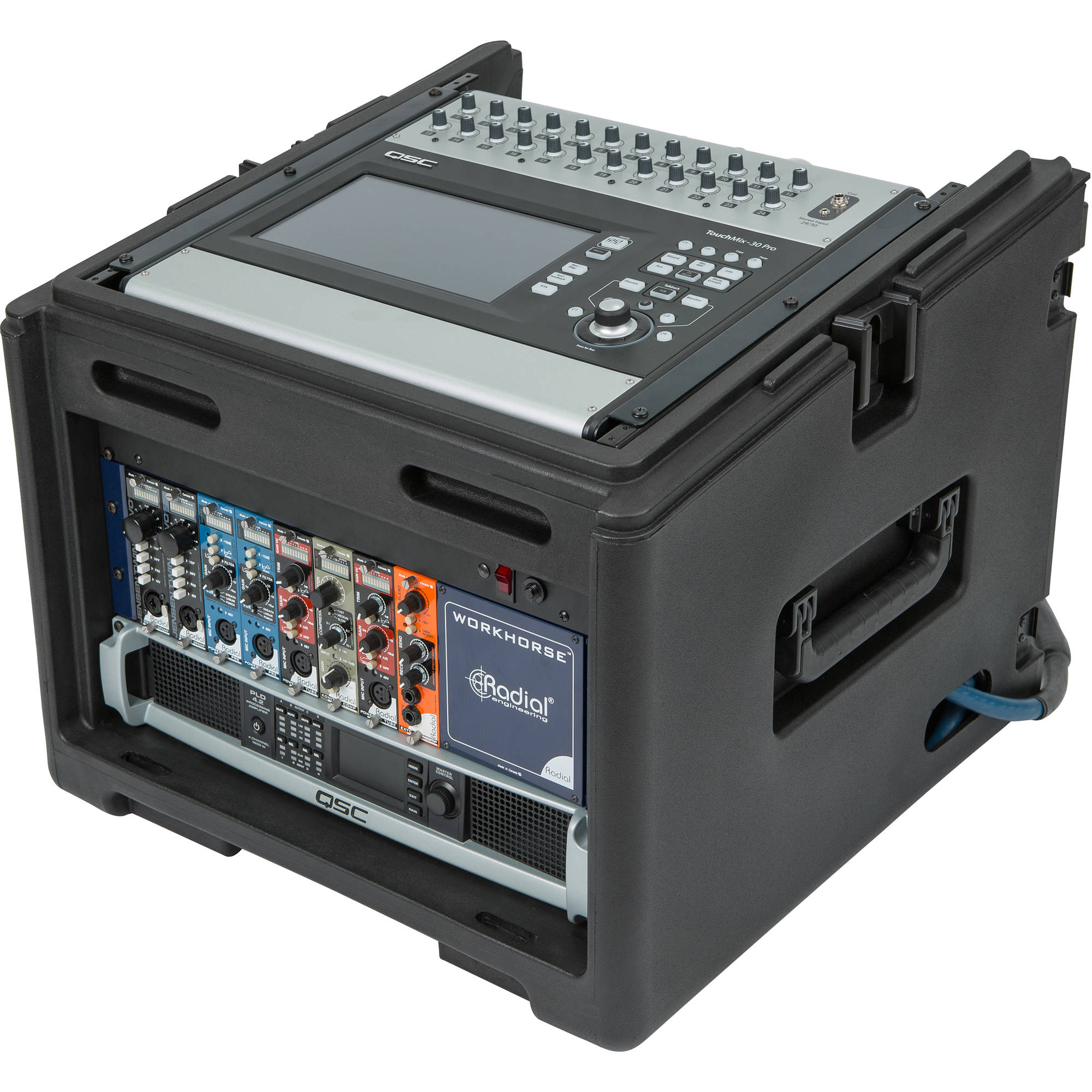 SKB 1SKB-R106W 10x6 Compact Rolling Rack Case (10U x 6U)