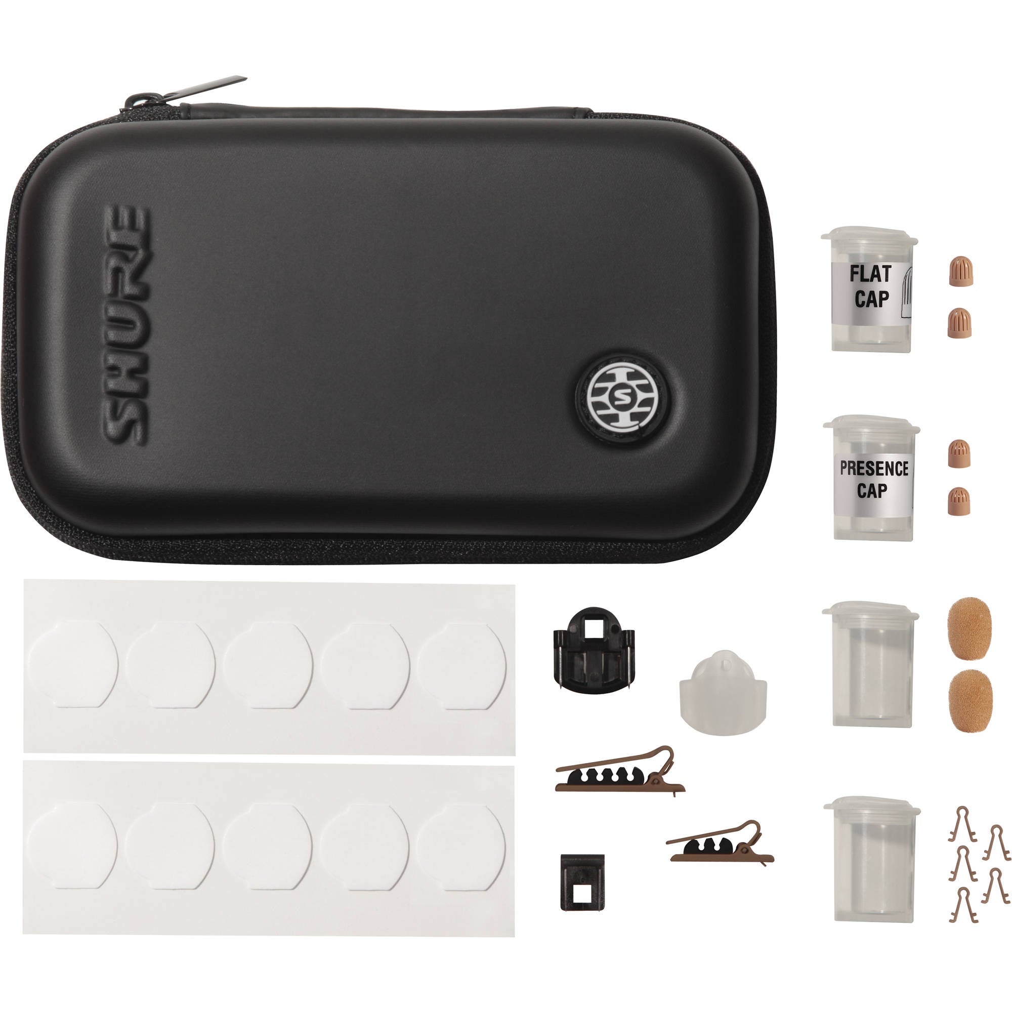 Shure TwinPlex TL47 Omnidirectional Lavalier Microphone with Accessories (LEMO, Cocoa)