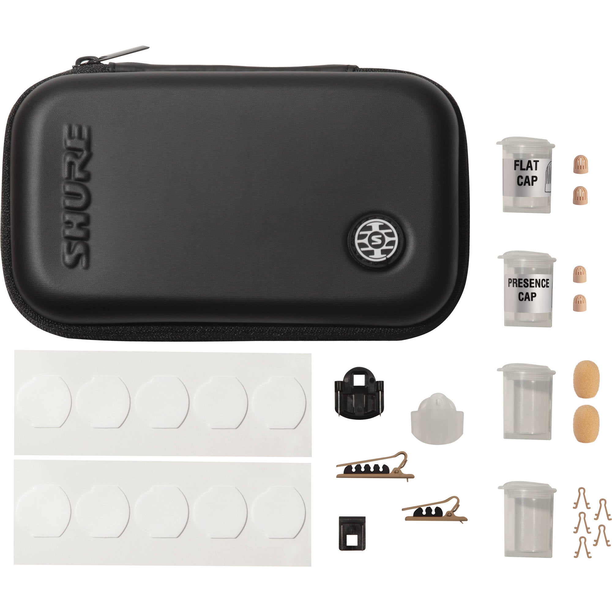 Shure TwinPlex TL47 Omnidirectional Lavalier Microphone with Accessories (LEMO, Tan)