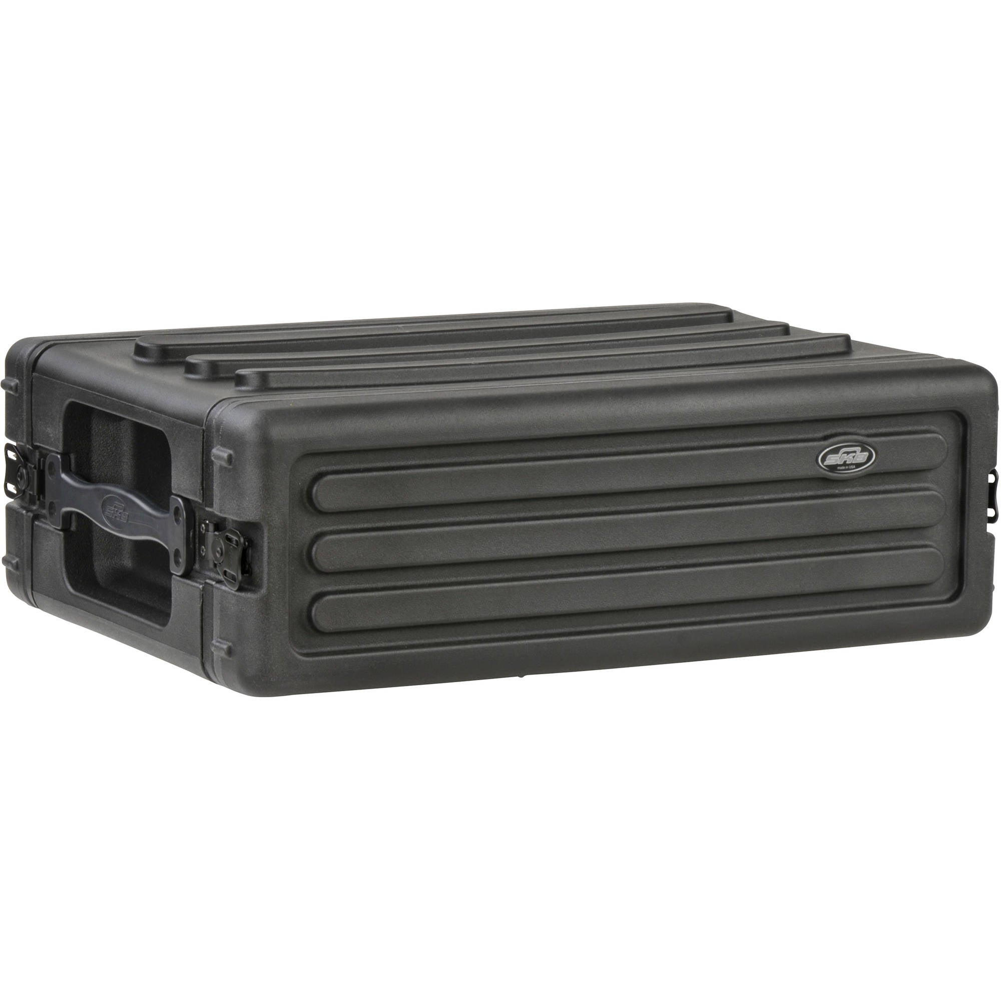SKB 1SKB-R3S Roto-Molded Shallow Rack Case with Steel Rails (3U)