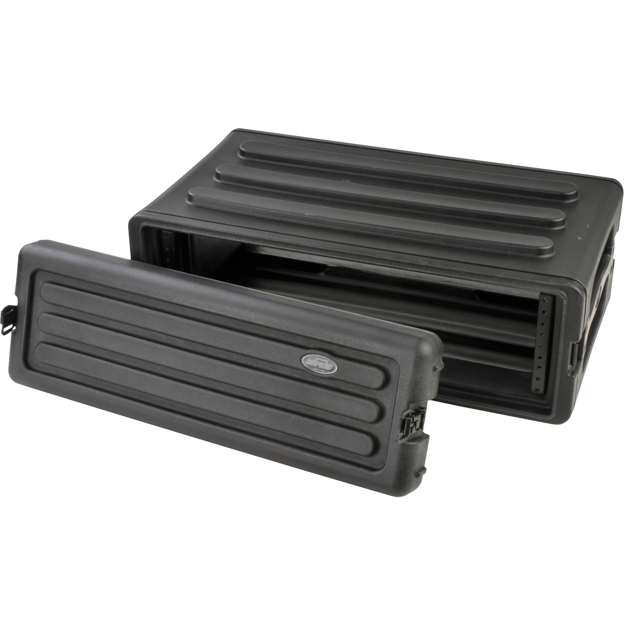 SKB 1SKB-R3S Roto-Molded Shallow Rack Case with Steel Rails (3U)