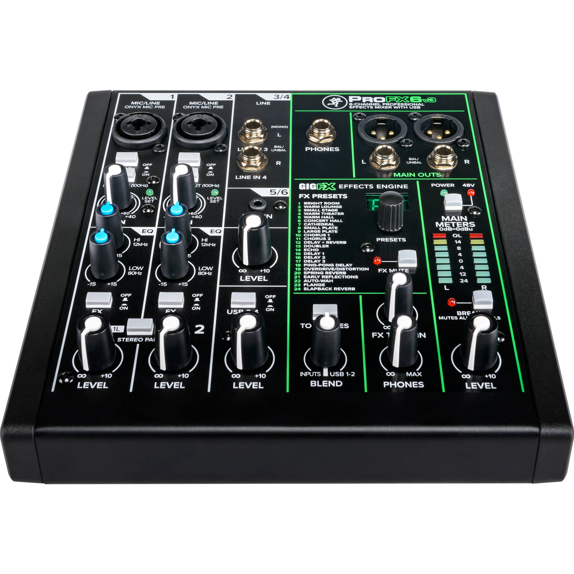 Mackie ProFX6v3 6-Channel Professional Effects Mixer with USB