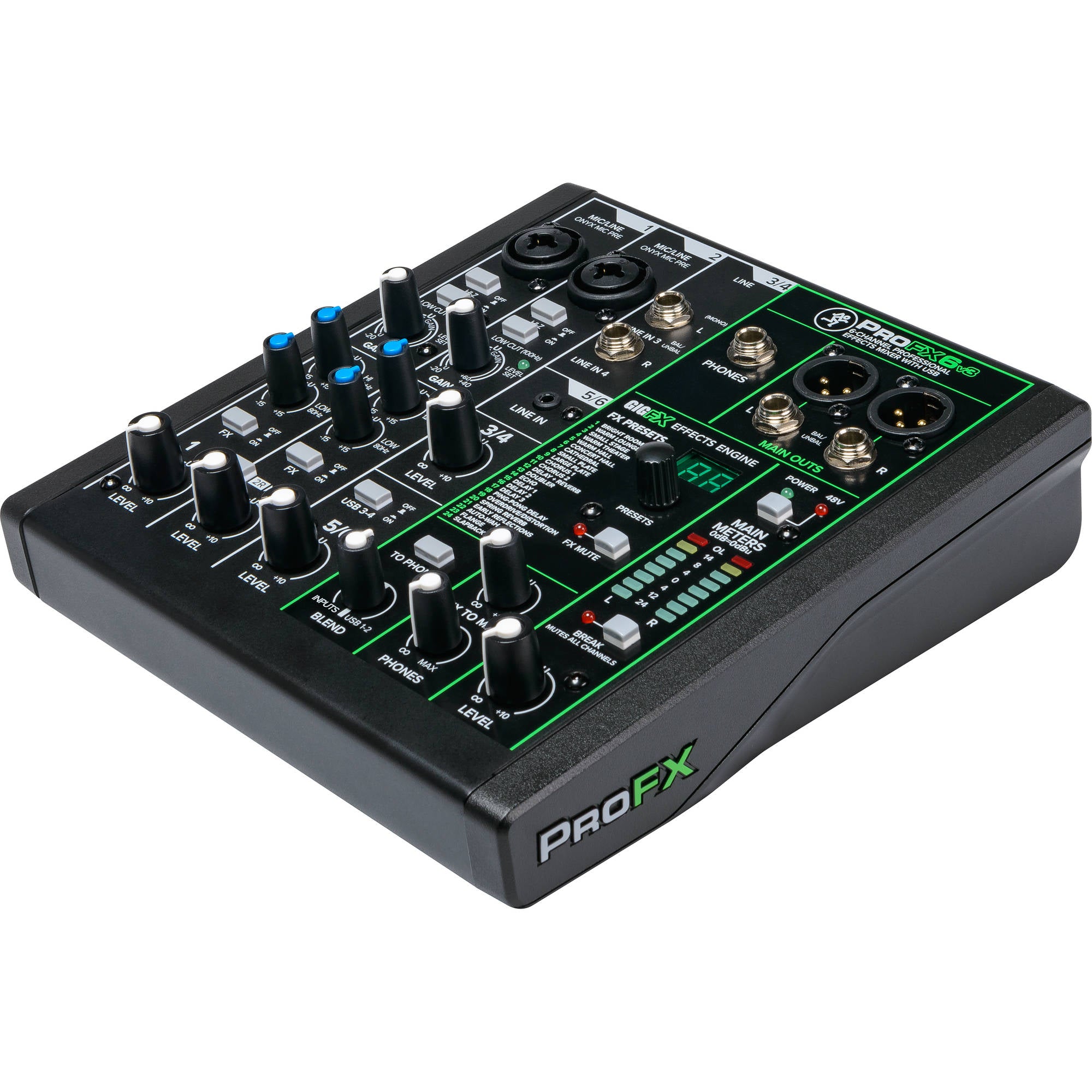 Mackie ProFX6v3 6-Channel Professional Effects Mixer with USB