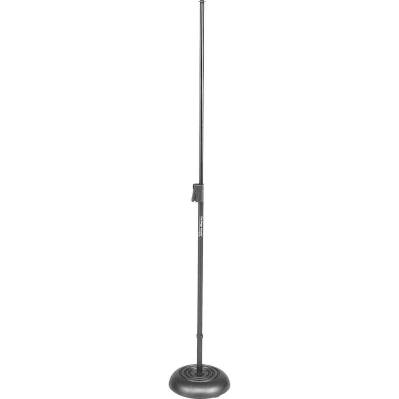 On-Stage MS7201QRB Round Base Quick Release Telescoping Microphone Stand (Black)