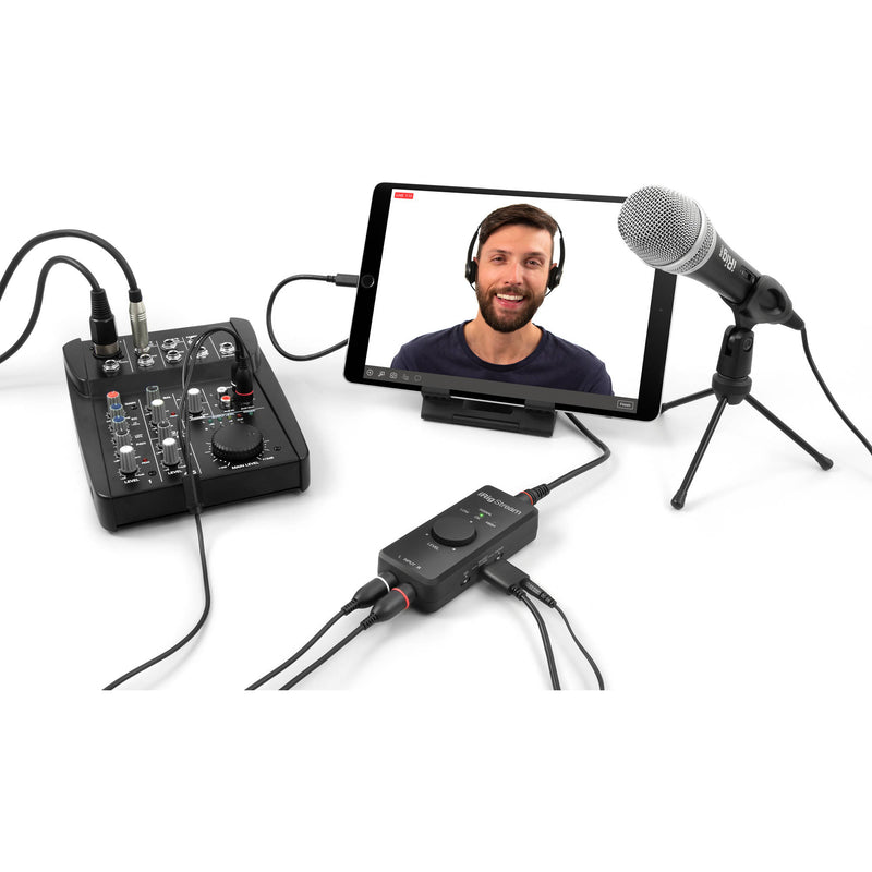 IK Multimedia iRig Stream Ultracompact 2x2 Audio Interface for Computers, Smartphones, and Tablets