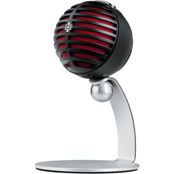 Shure MOTIV MV5-B-DIG Cardioid USB/Lightning Microphone for Computers & iOS Devices (Black/Red Foam)