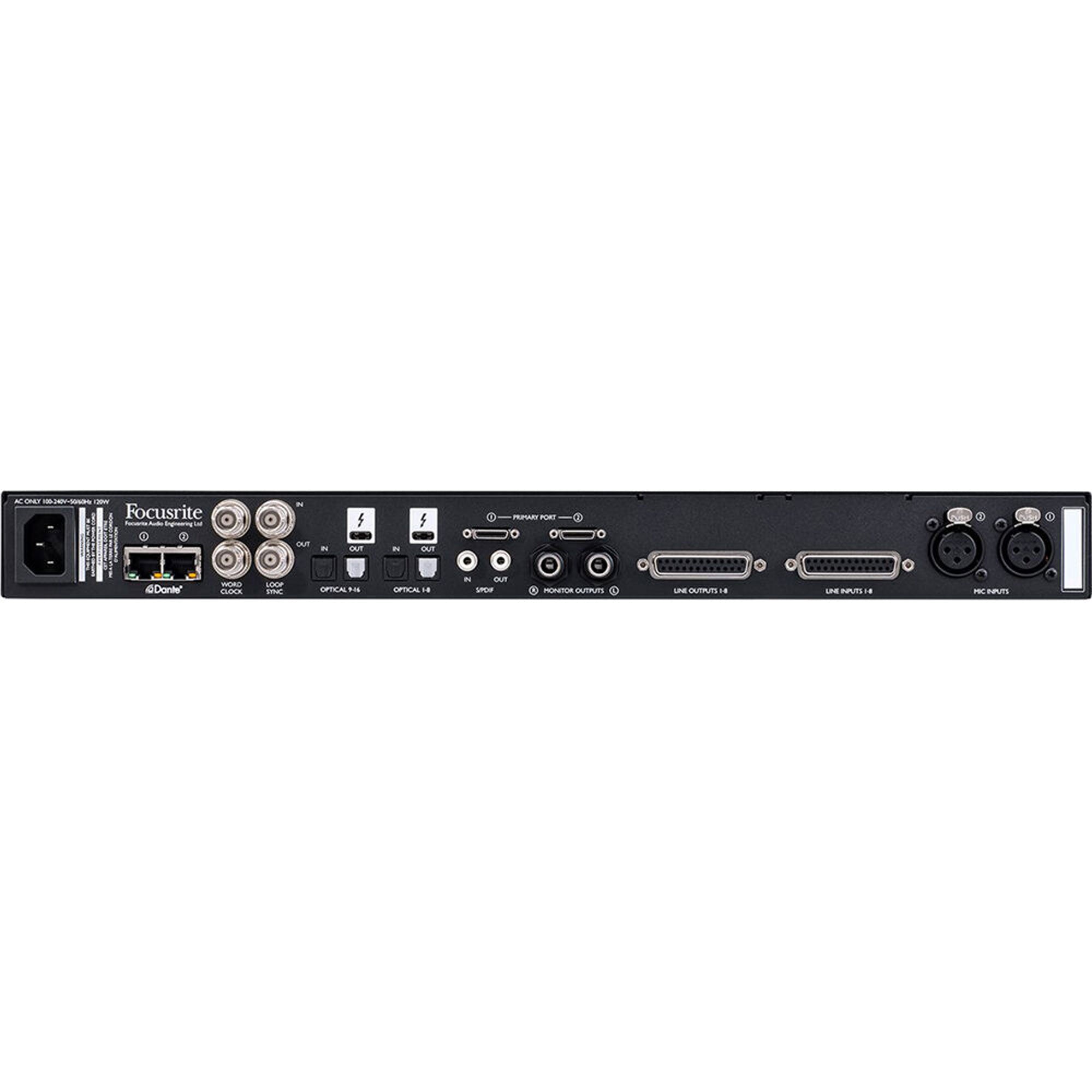 Focusrite Red 8Line Rackmount 58x64 Dante/HDX/Thunderbolt 3 Audio Interface