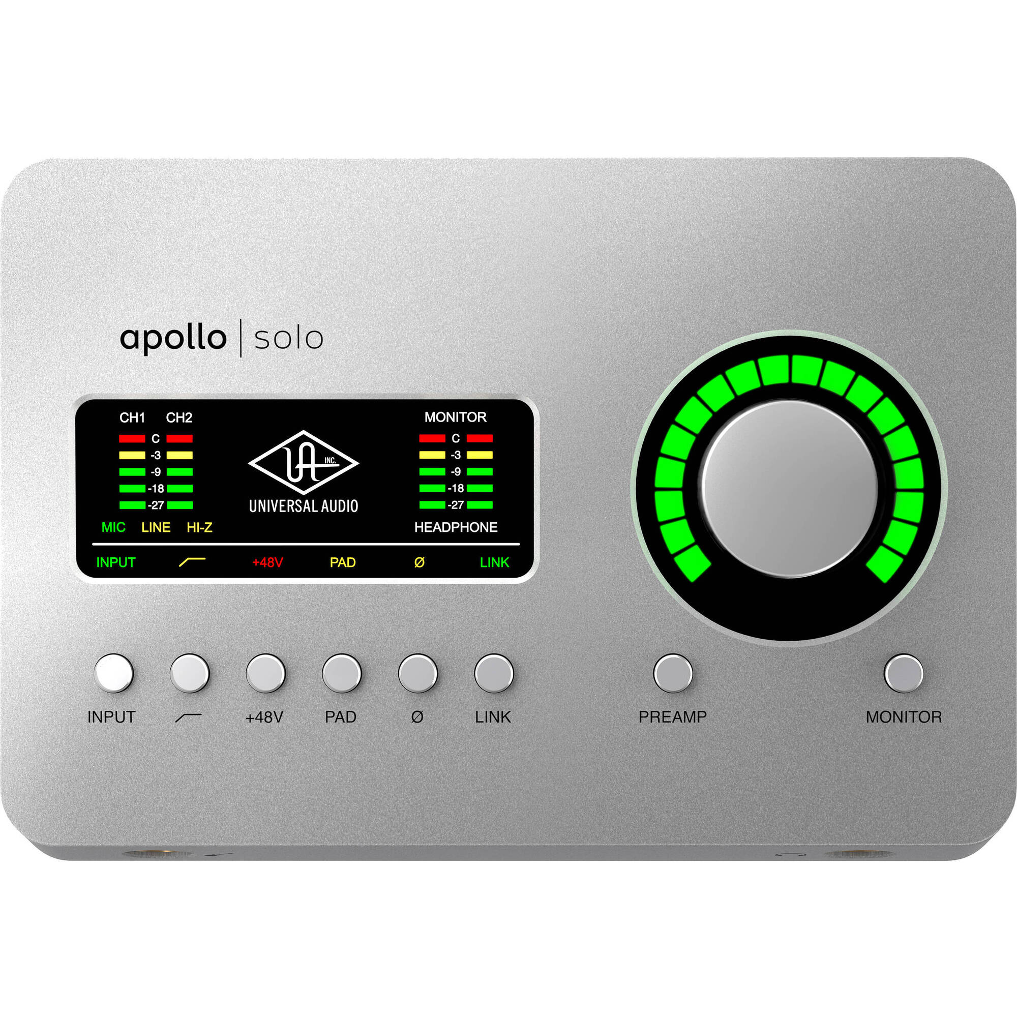 Universal Audio Apollo Solo USB Desktop 2x4 USB Type-C Audio Interface (Heritage Edition)