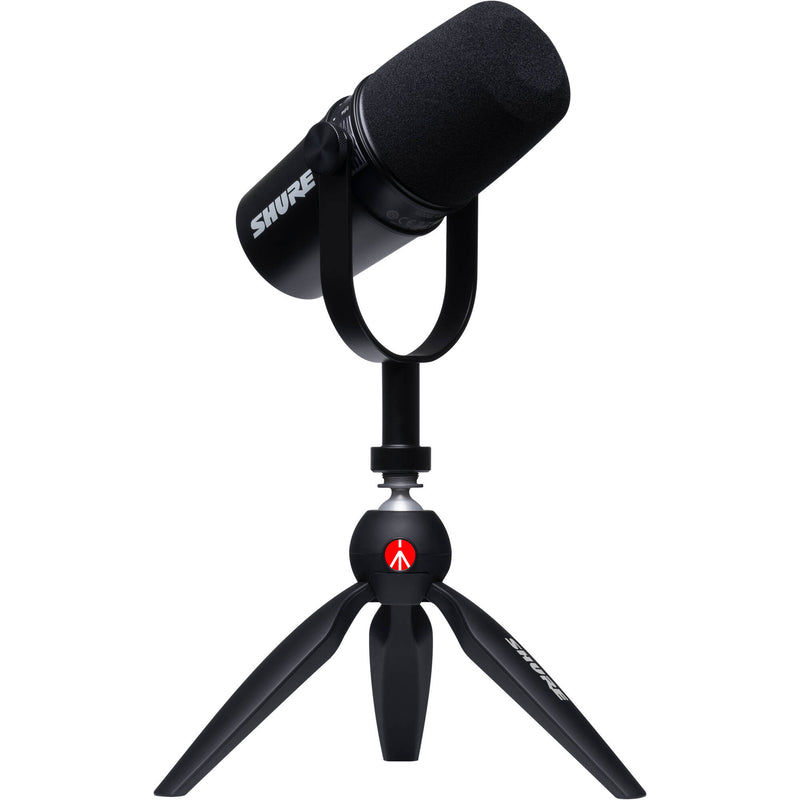 Shure MV7 Podcast Microphone Bundle with Tripod Stand