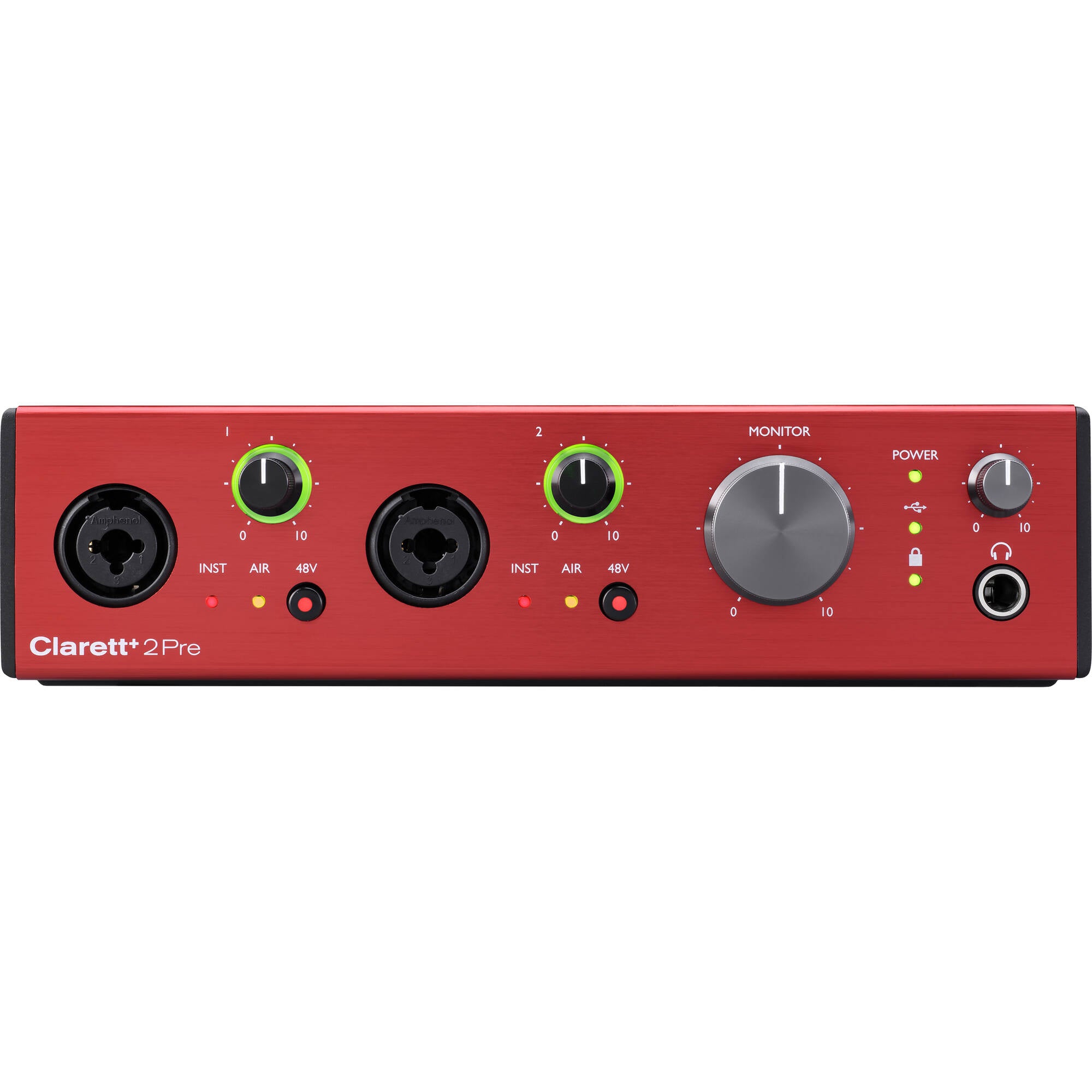 Focusrite Clarett+ 2Pre Desktop 10x4 USB Type-C Audio/MIDI Interface