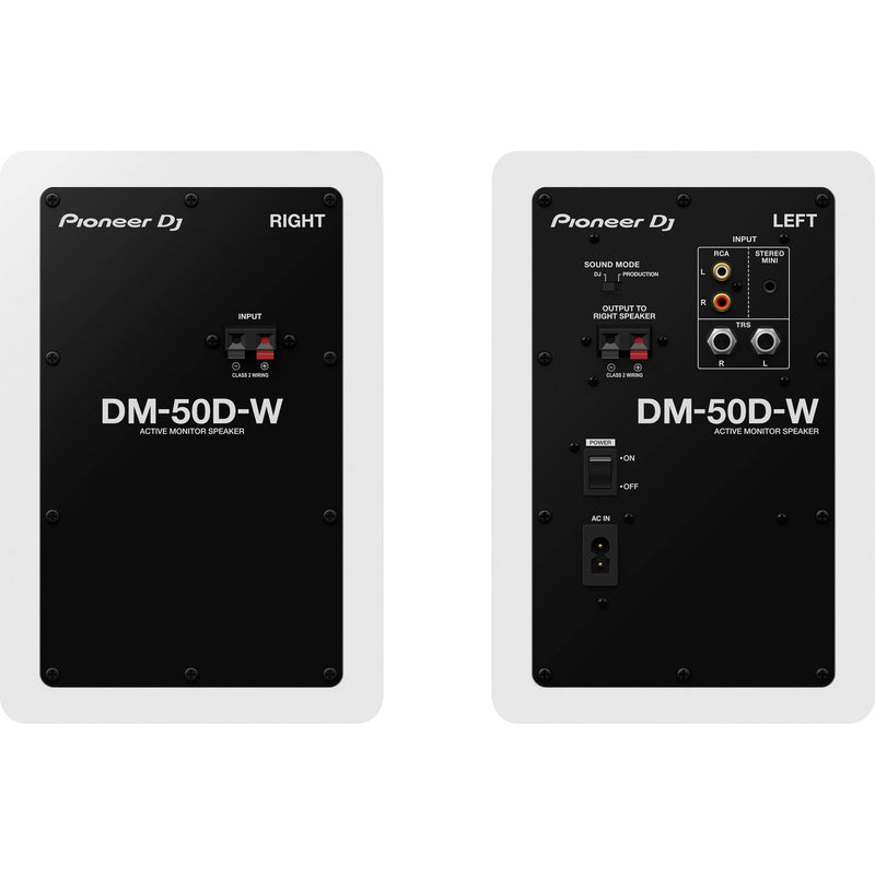 Pioneer DJ DM-50D Active 5" Desktop Monitor/DJ Speakers (White)